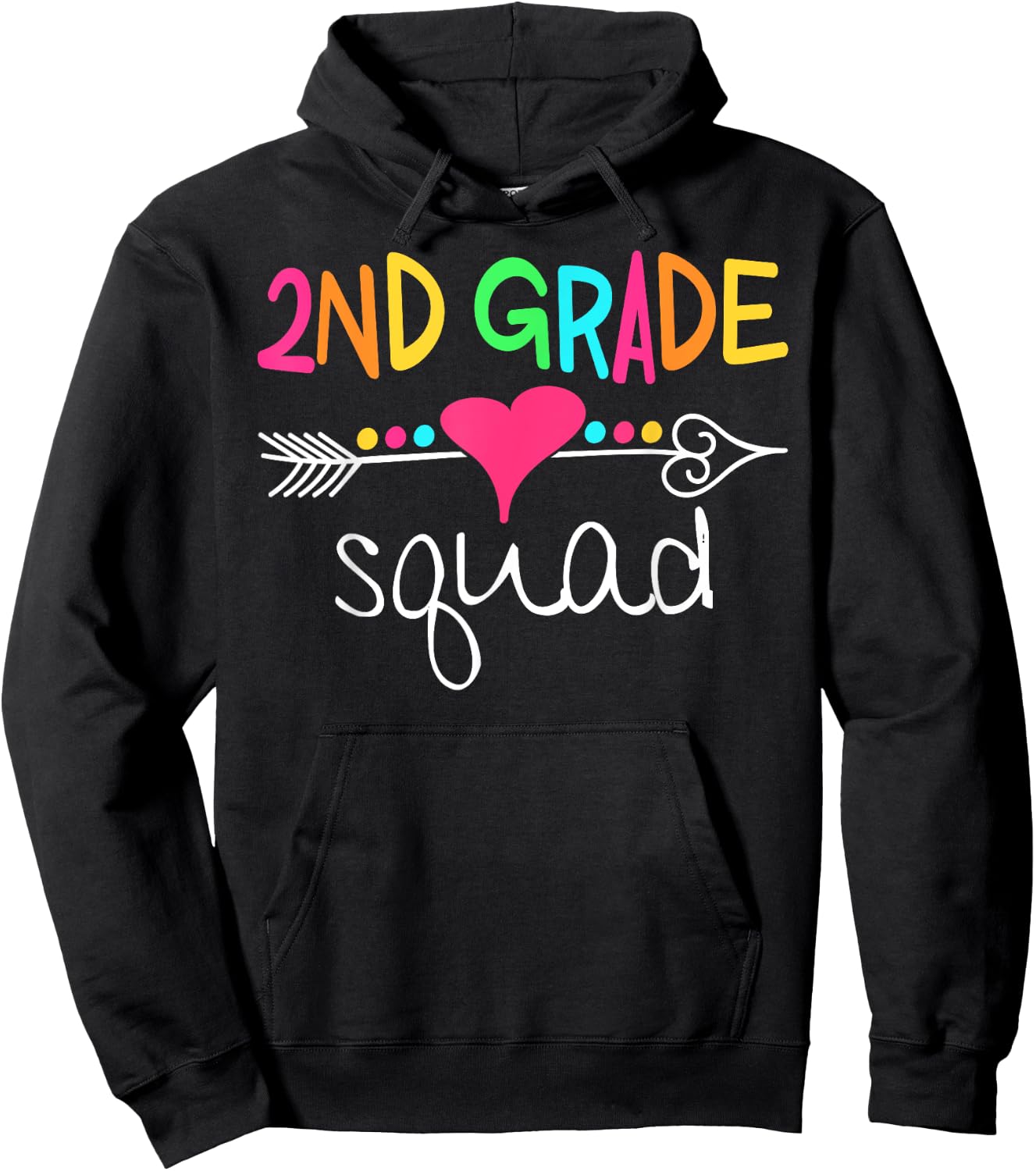2nd Grade Squad Second Teacher Student Team Back To School Hoodie - Hoodie | Black