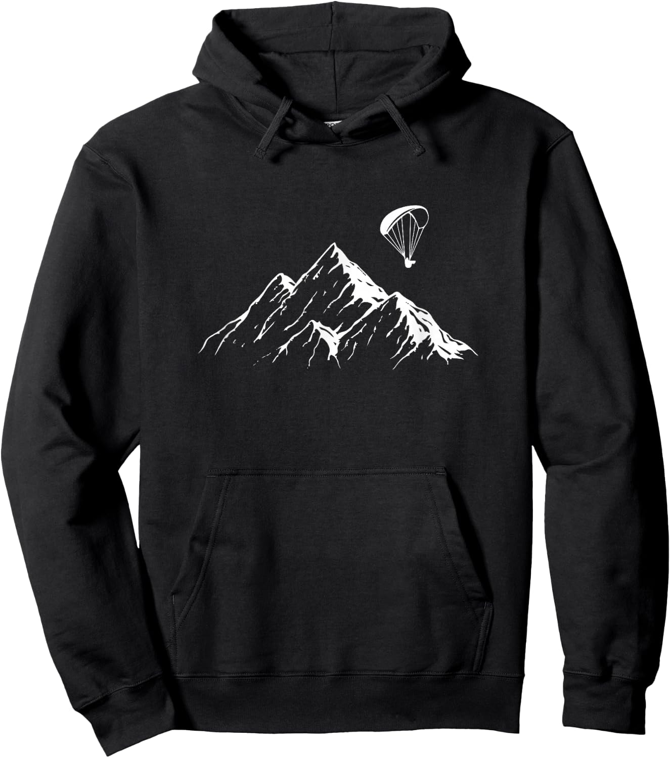 Paraglider Mountains Parachute Paragliding Lover Fun Hoodie - Hoodie | Black