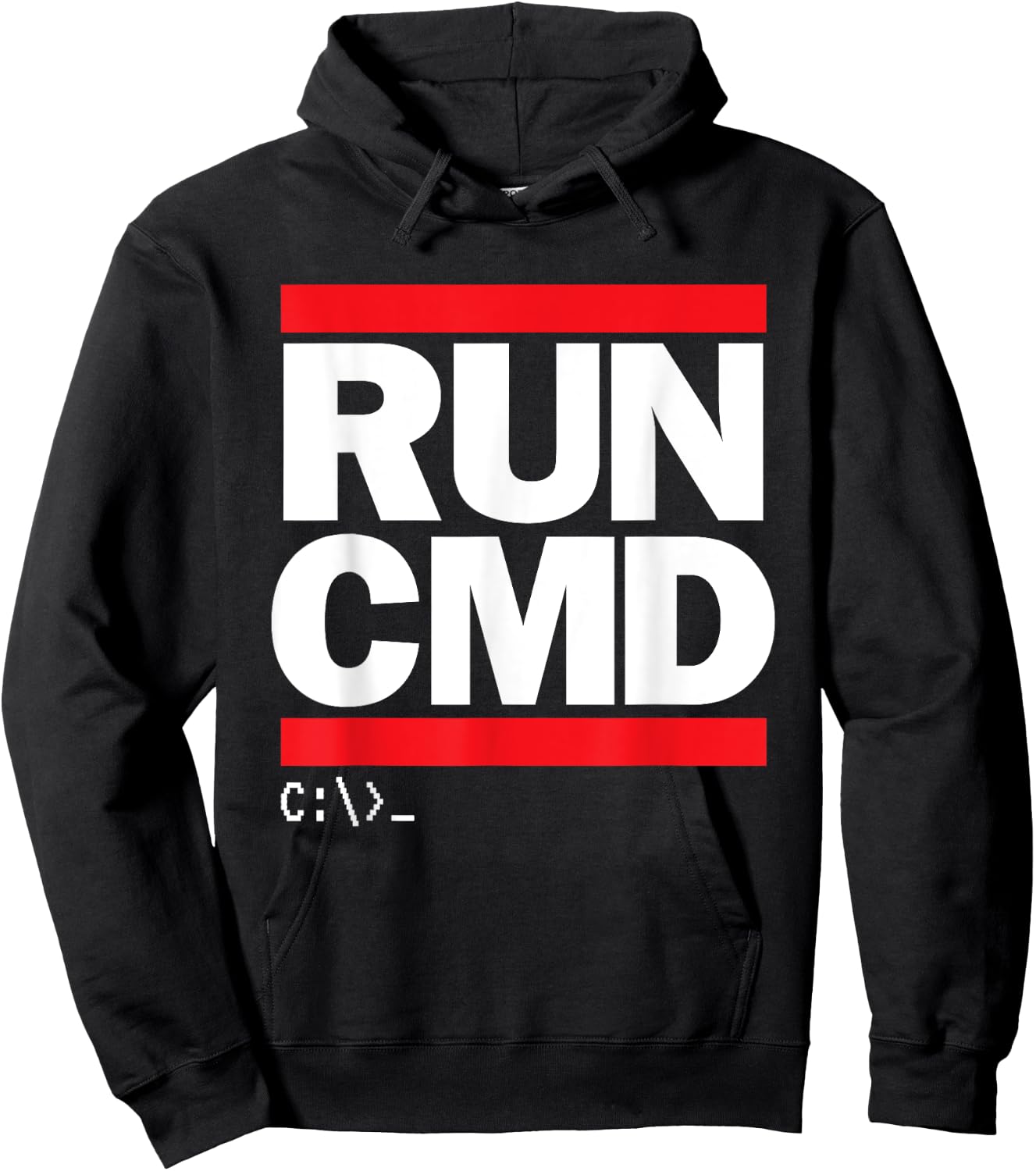 RUN CMD Funny Programmer Hoodie - Hoodie | Black