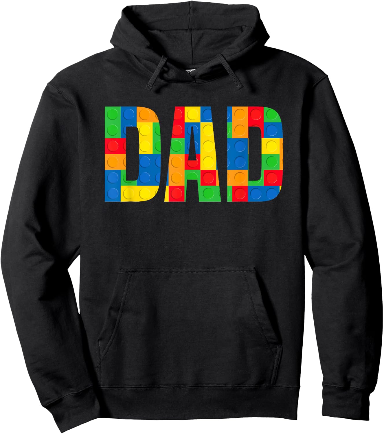 Cool Dad Brick Master Builder Funny Building Blocks Dad Hoodie - Hoodie | Black