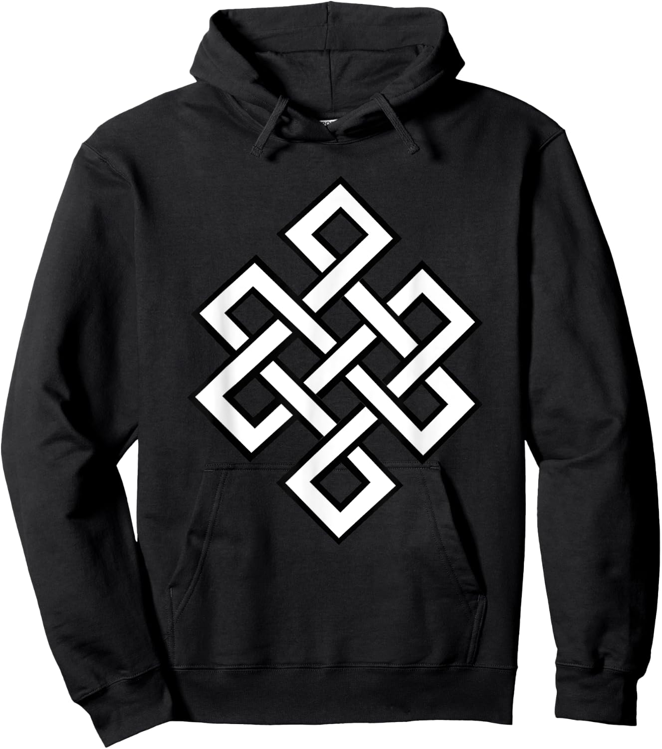 Hinduism Buddhism Tibetan Endless Eternal Knot Hoodie - Hoodie | Black