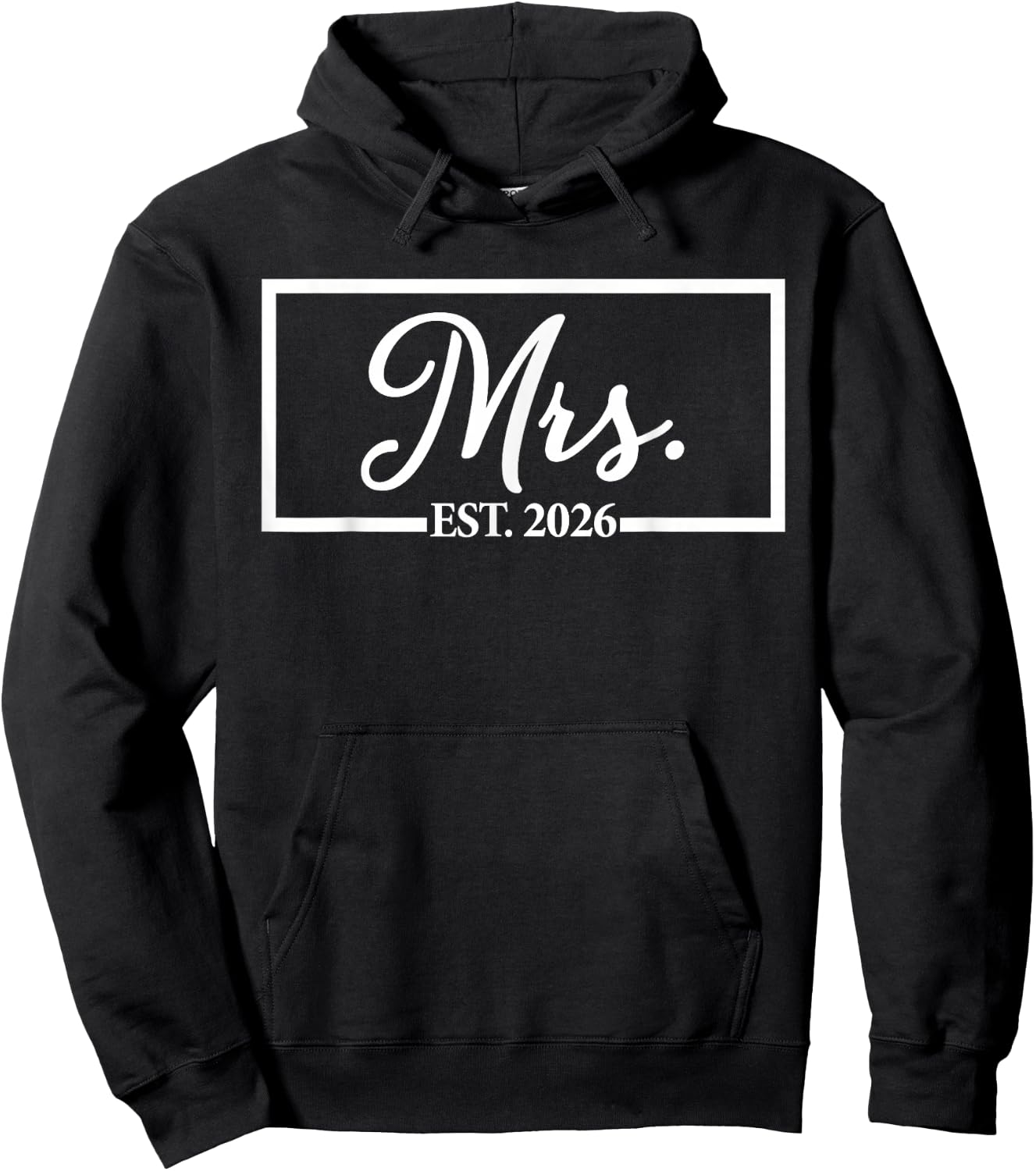 Mrs. Est. 2026 Wife Husband Married Couple Wedding Mr Mrs Hoodie - Hoodie | Black