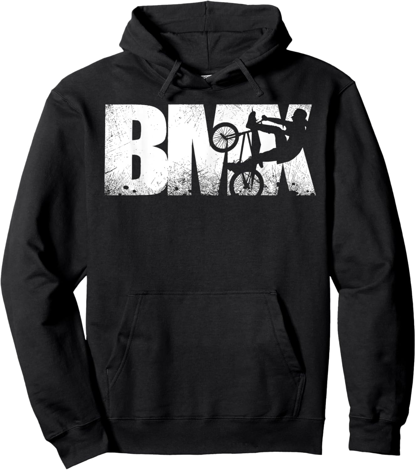 Cool Distressed BMX Funny Bike Rider Gift Women Kids Hoodie - Hoodie | Black