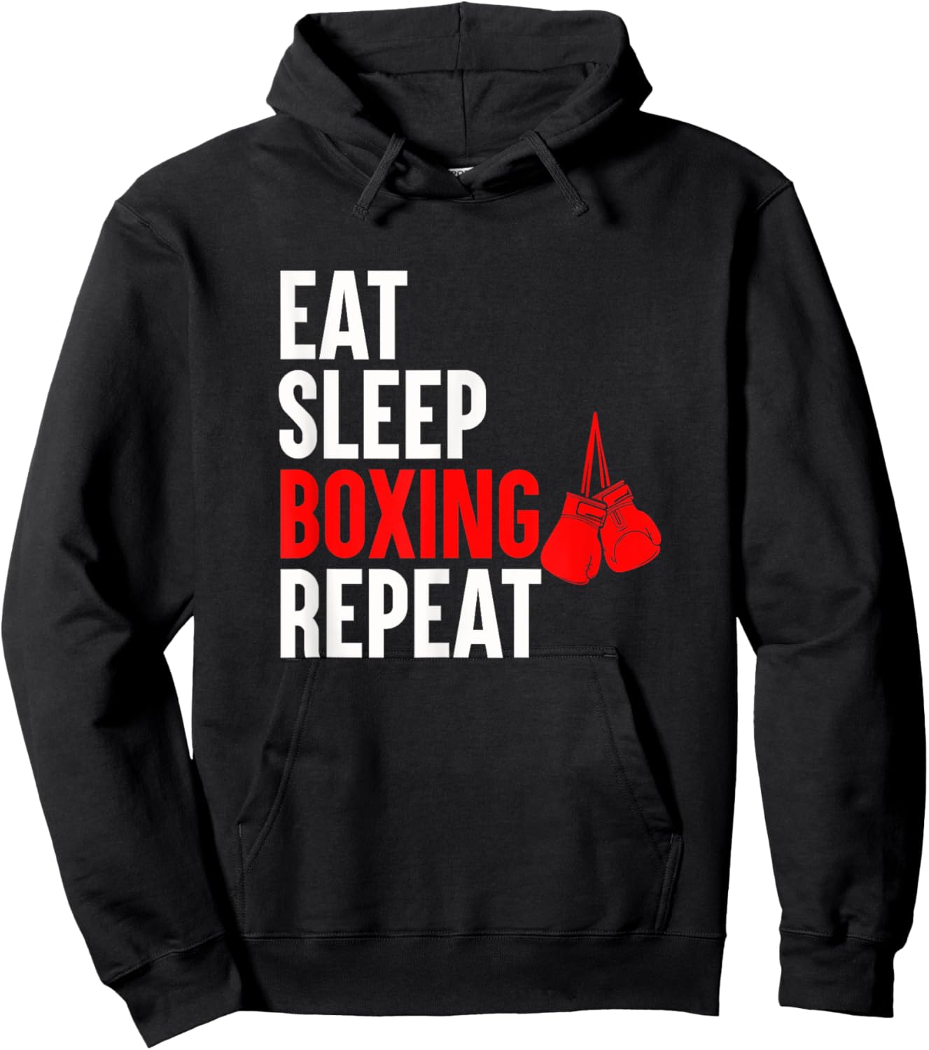 Eat Sleep Boxing Repeat Hoodie - Hoodie | Black
