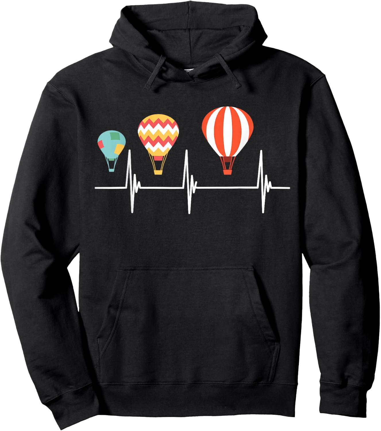 Hot Air Balloon Basket Air Hot Air Balloon Ride Hoodie - Hoodie | Black