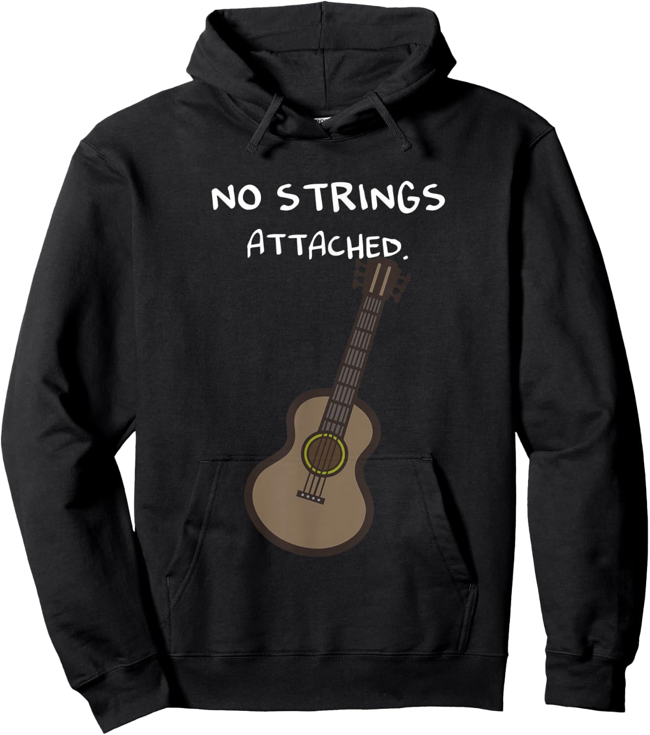 No strings attached. Hoodie - Hoodie | Black