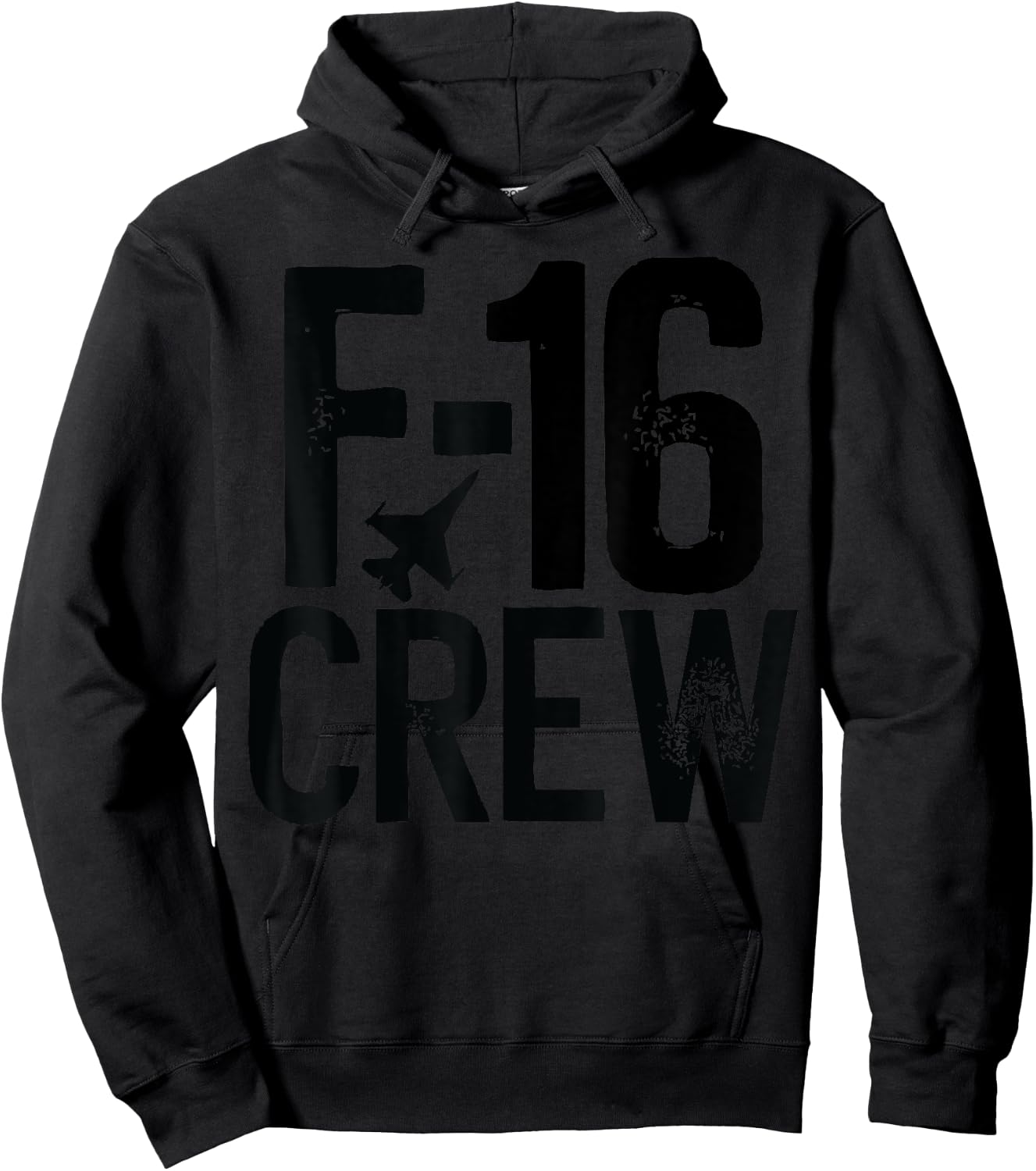 F-16 Viper silhouette Jet Fighter Crew and Team Fighter jet Hoodie - Hoodie | Black