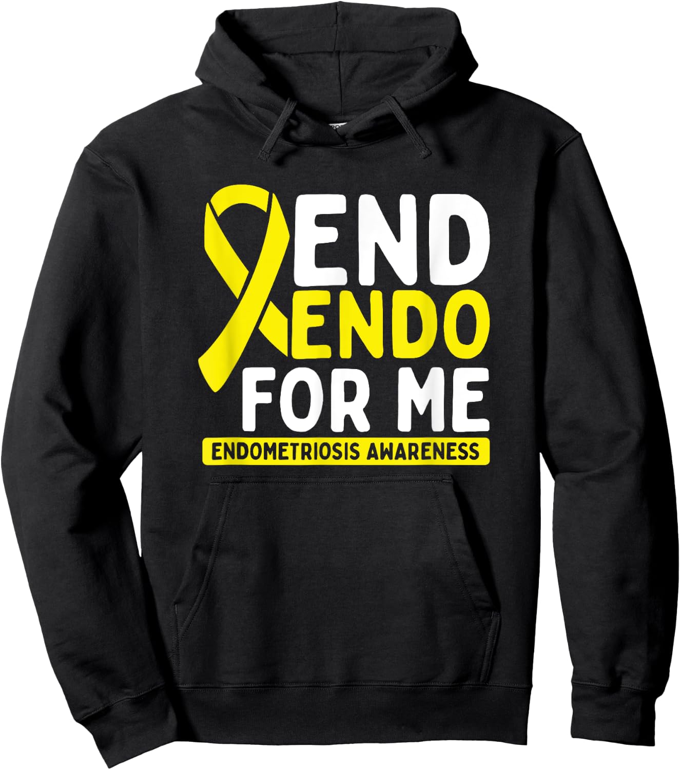End Endo for me Survivor Fighter Endometriosis Awareness Hoodie - Hoodie | Black