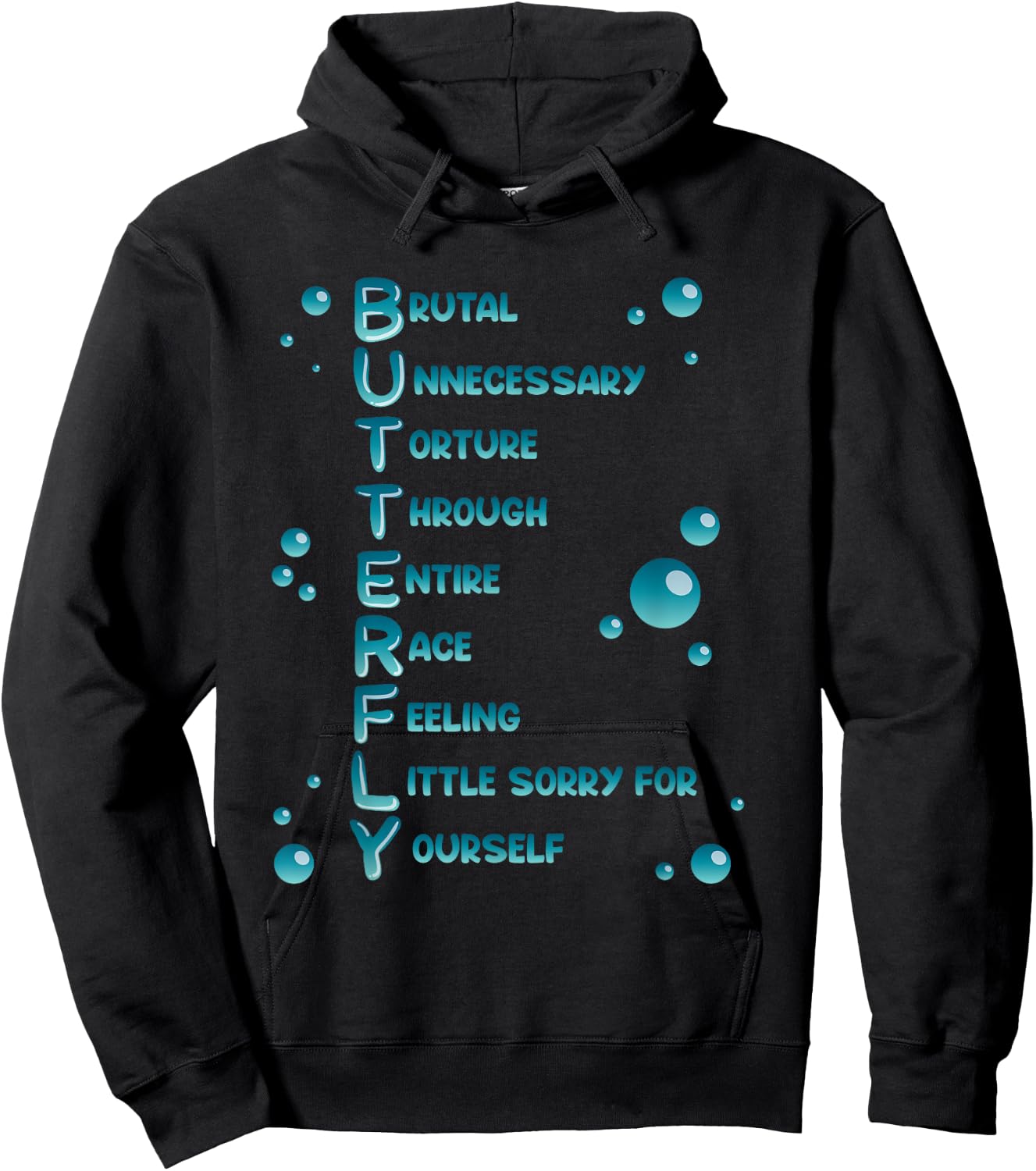 Swimming Pool Butterfly Social Media Meme Fan Gift Hoodie - Hoodie | Black