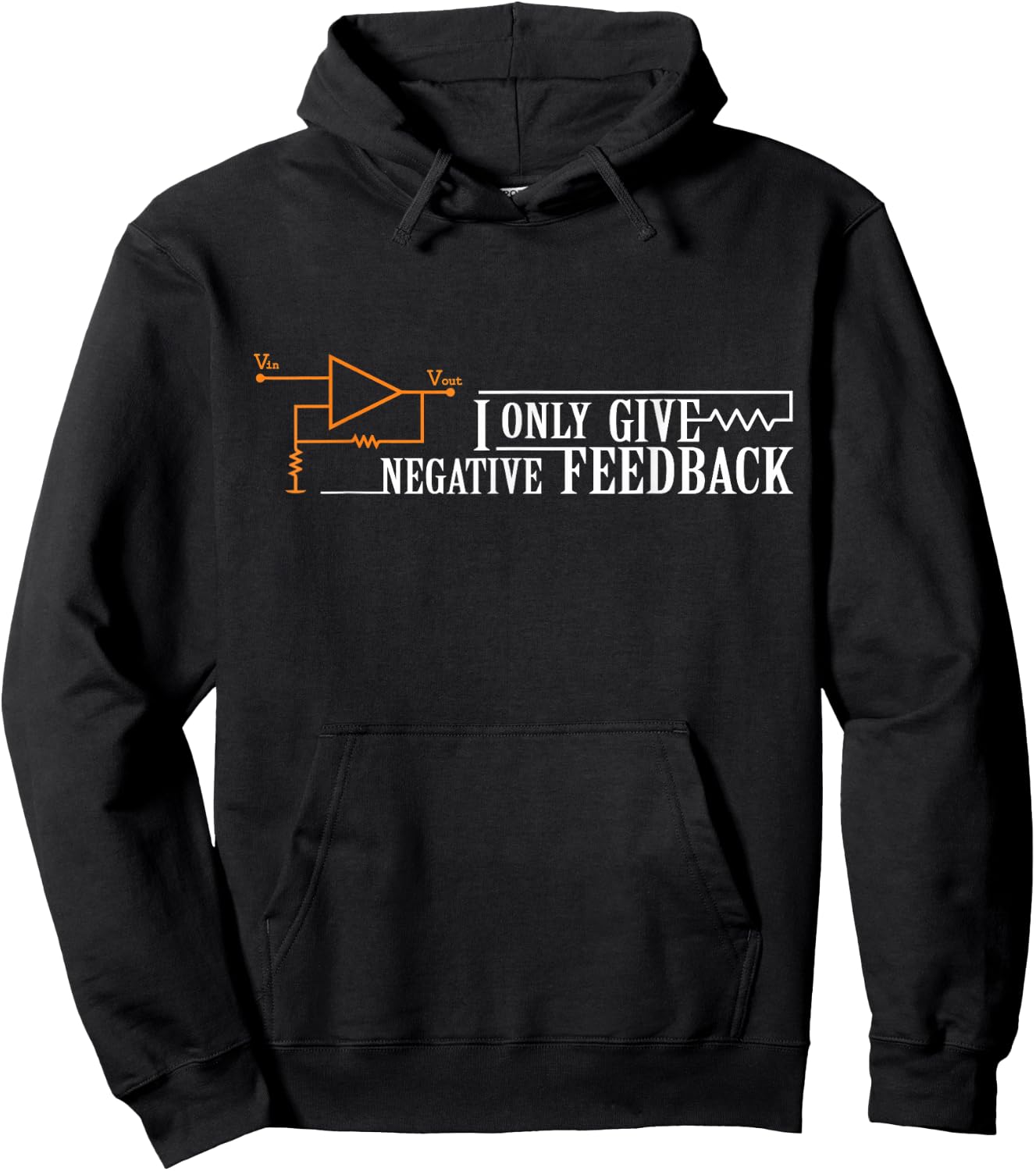 I Only give negative Feedback Funny Hoodie - Hoodie | Black