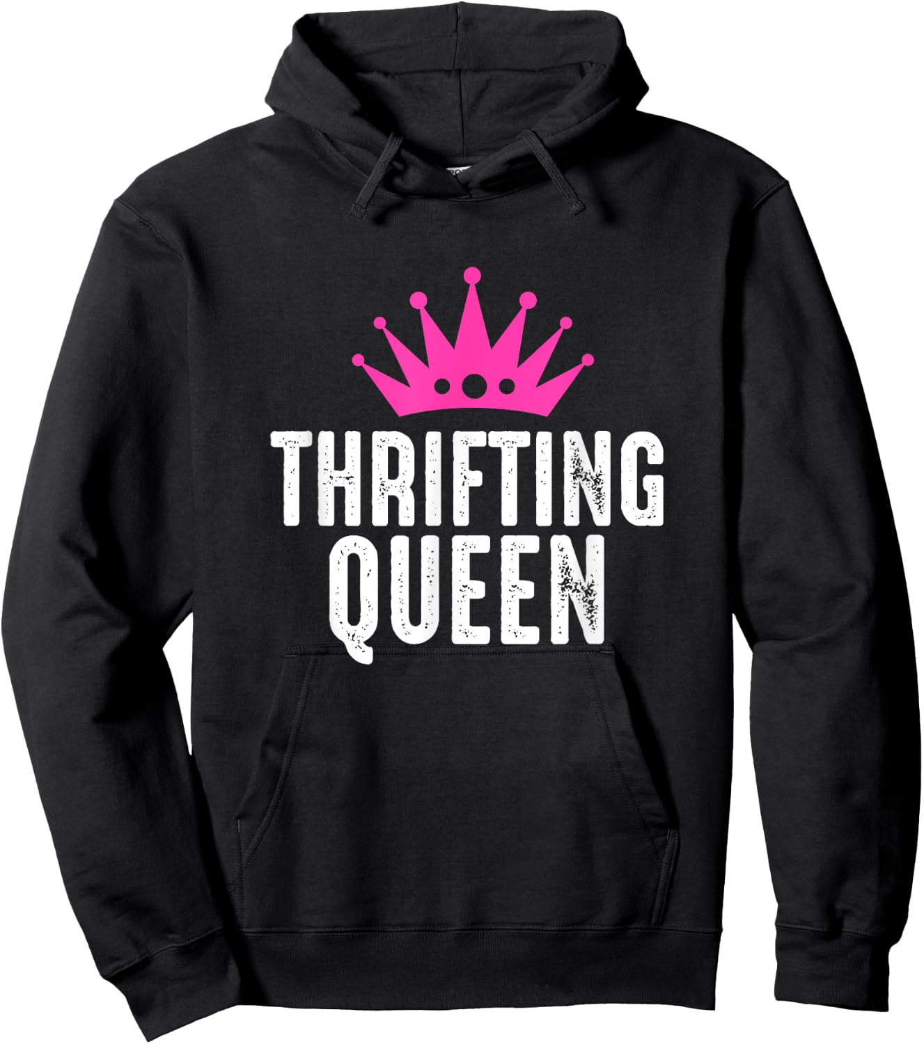 Thrifting Queen - Garage Sale Picker Gift Thrift Shopper Hoodie - Hoodie | Black