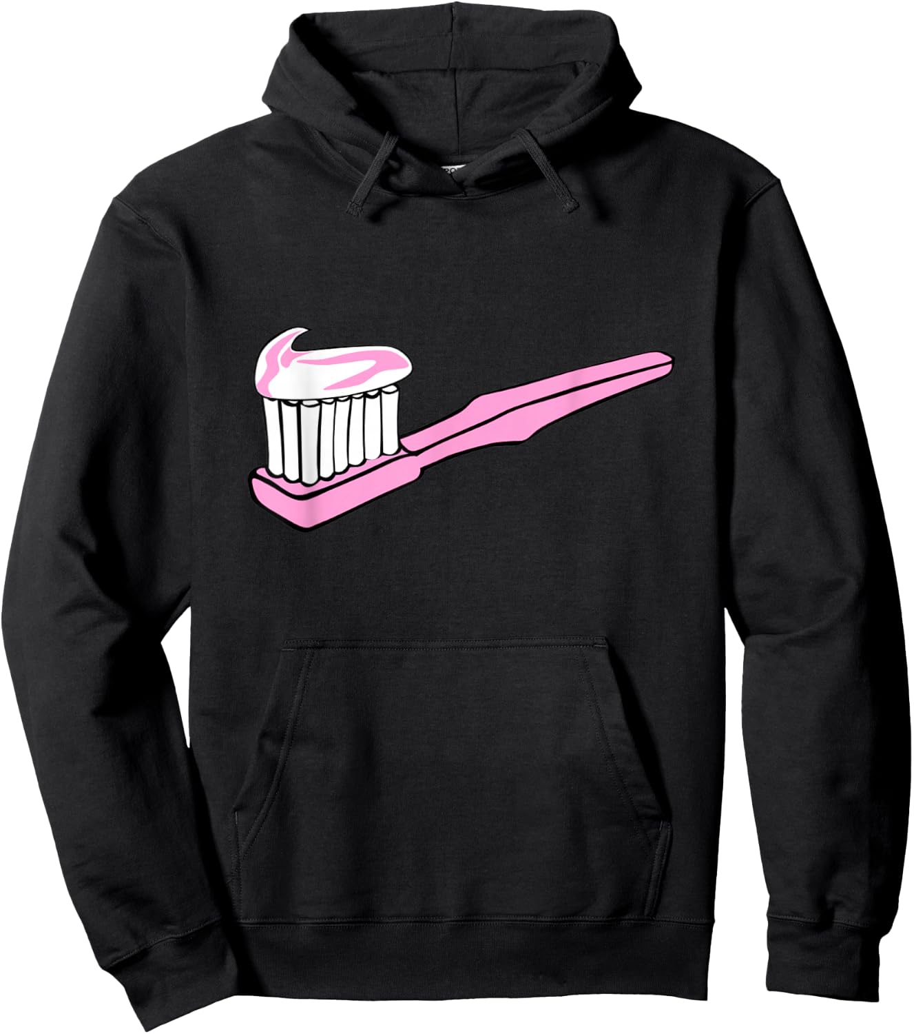 Pink Toothbrush & Toothpaste Dentist Hygienist Dental Hoodie - Hoodie | Black