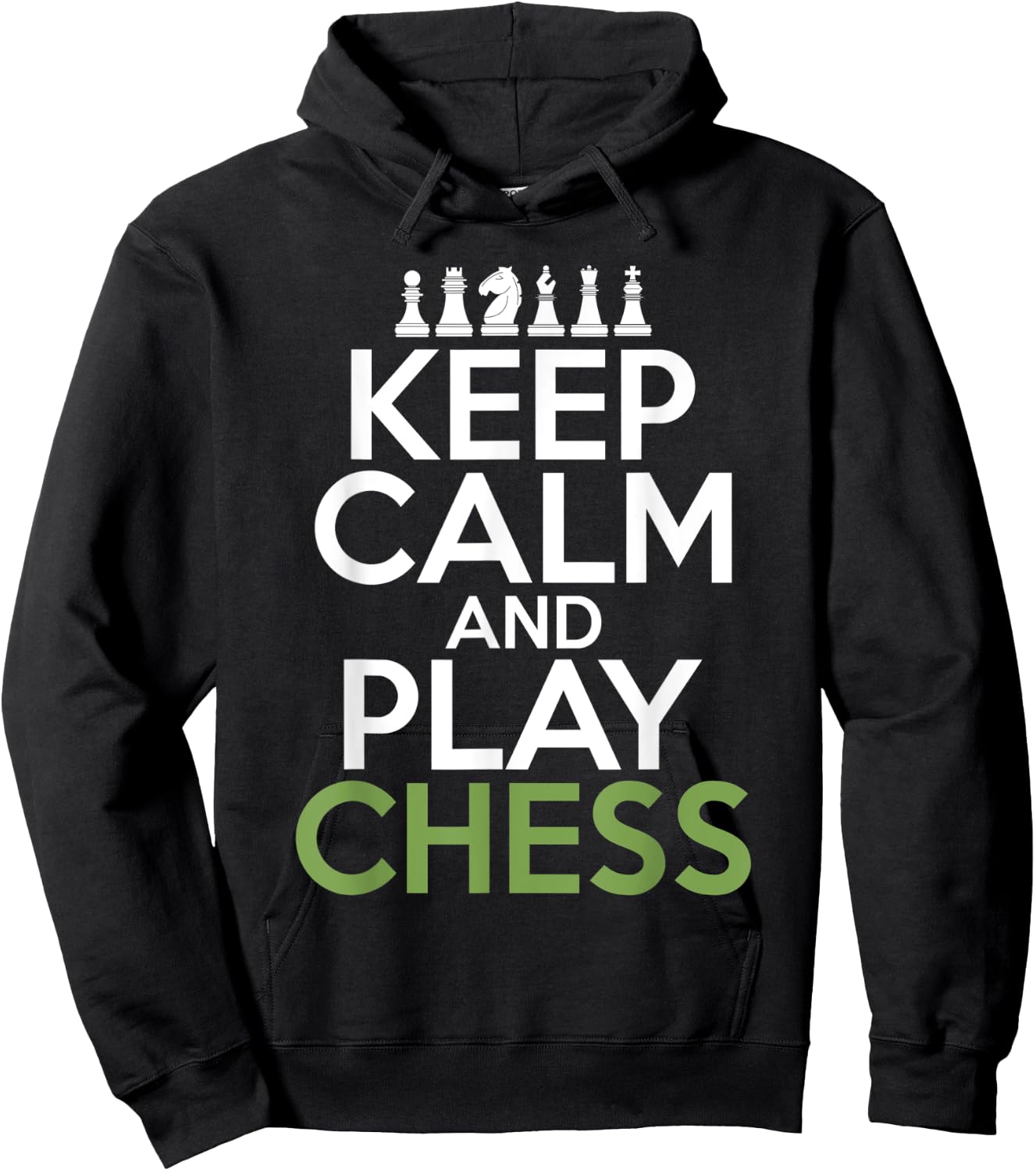 Keep Calm and play Chess Pieces Chess Lover Hoodie - Hoodie | Black