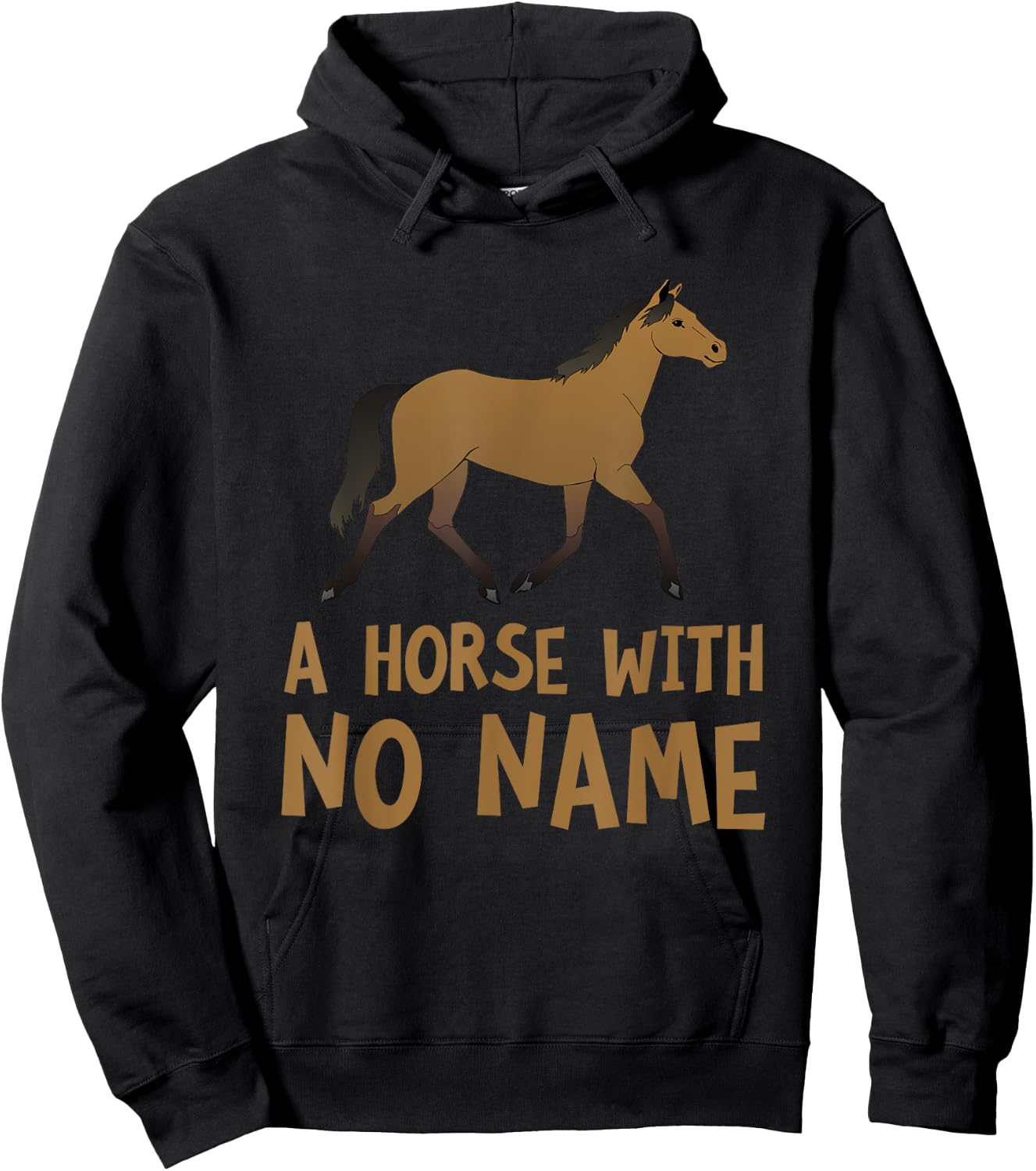 A Horse With No Name Funny Song Pun Music Parody Hoodie - Hoodie | Black