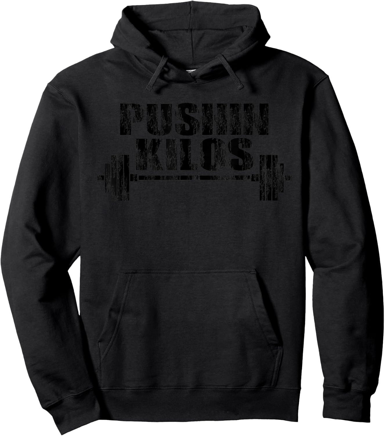 Fitness shirt Pushin Kilos - Workout T shirt gift man woman Hoodie - Hoodie | Black