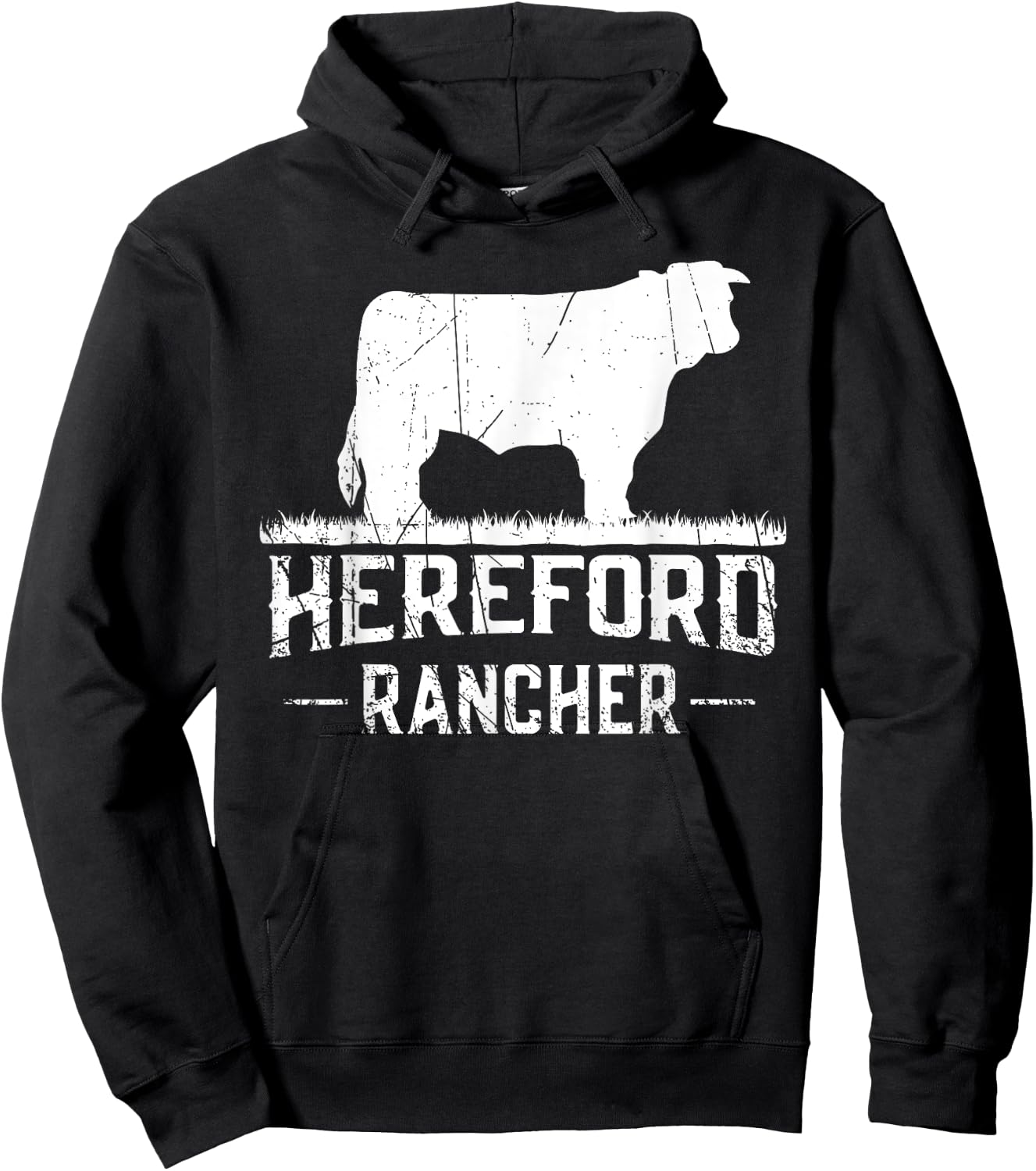 Hereford Rancher - Hereford Cow For Cattle Farmer Hoodie - Hoodie | Black