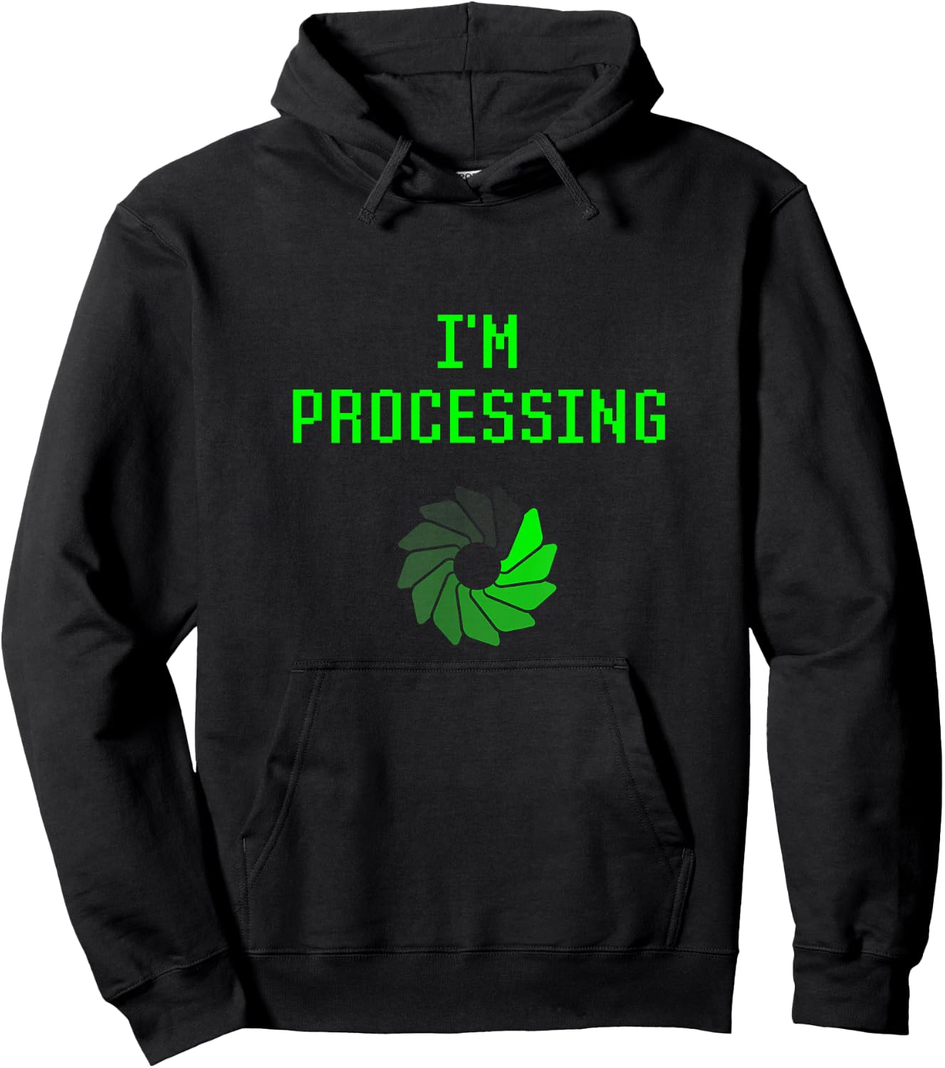I'm Processing Funny Computer Geek Programming Joke Coder Hoodie - Hoodie | Black