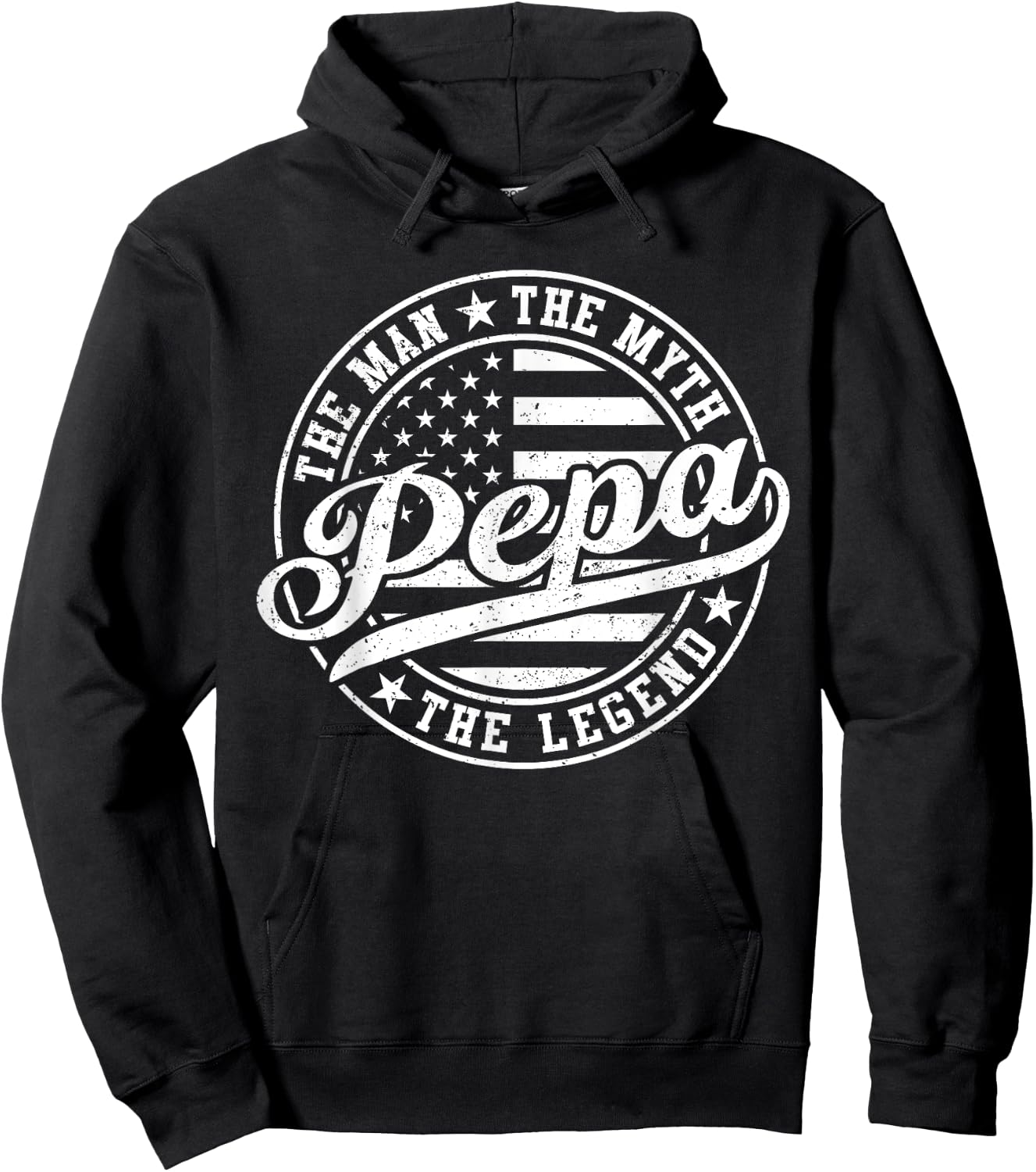 Pepa The Man The Myth The Legend Funny Father's Day Hoodie - Hoodie | Black