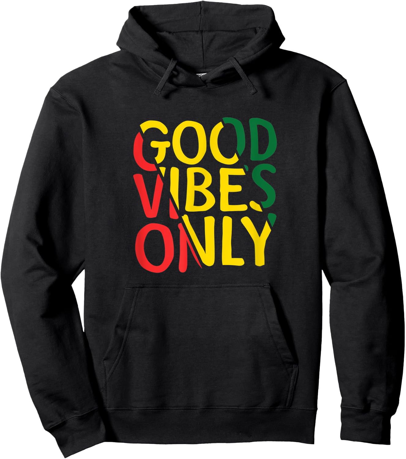 Good Vibes Only Jamaican Reggae Hoodie - Hoodie | Black