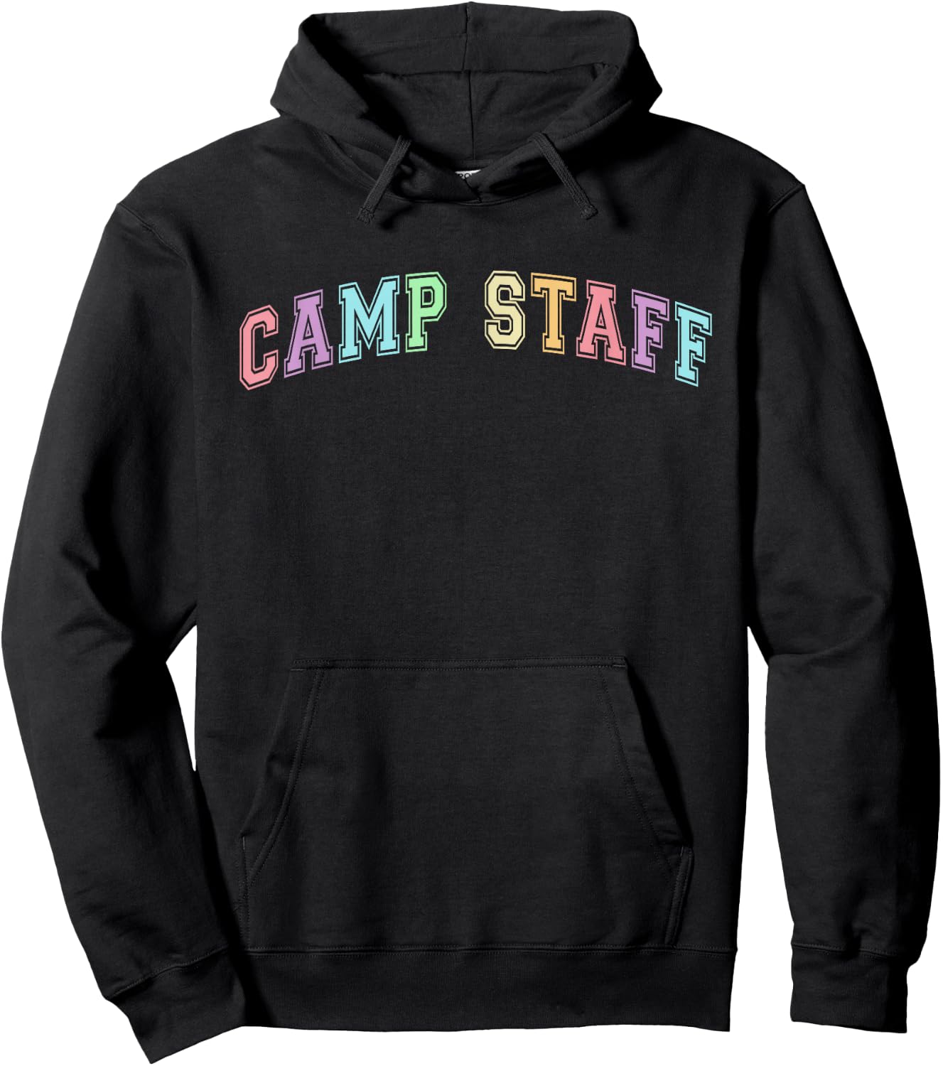 Cute CAMP STAFF Summer Campground Host Chaos Coordinator Hoodie - Hoodie | Black