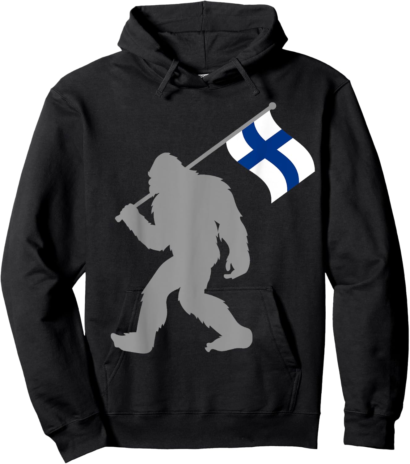 Suomi or Finnish Flag on Finland Flag Hoodie - Hoodie | Black
