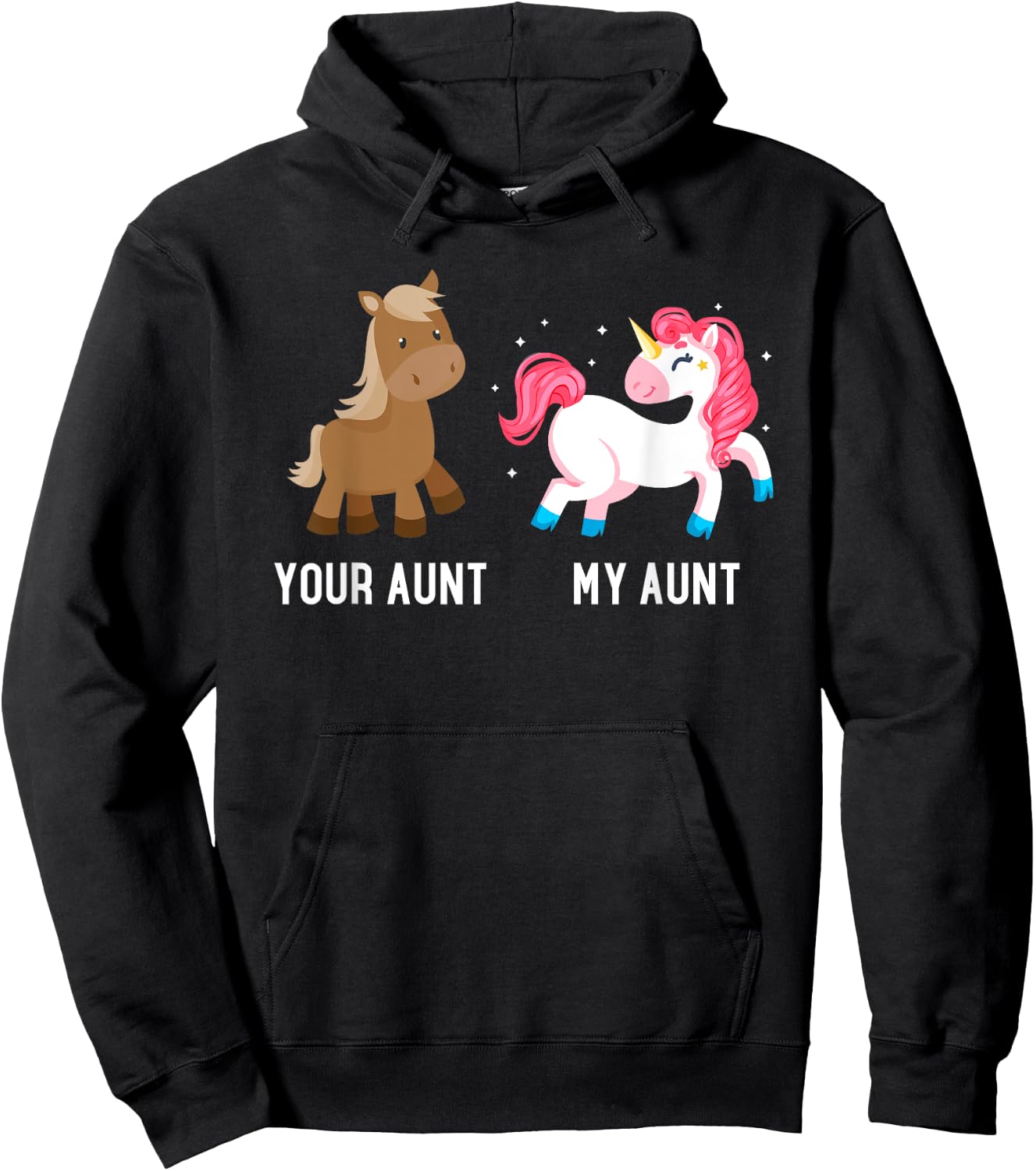Your Aunt vs My Aunt Magical Unicorn Awesome Crazy Auntie Hoodie - Hoodie | Black