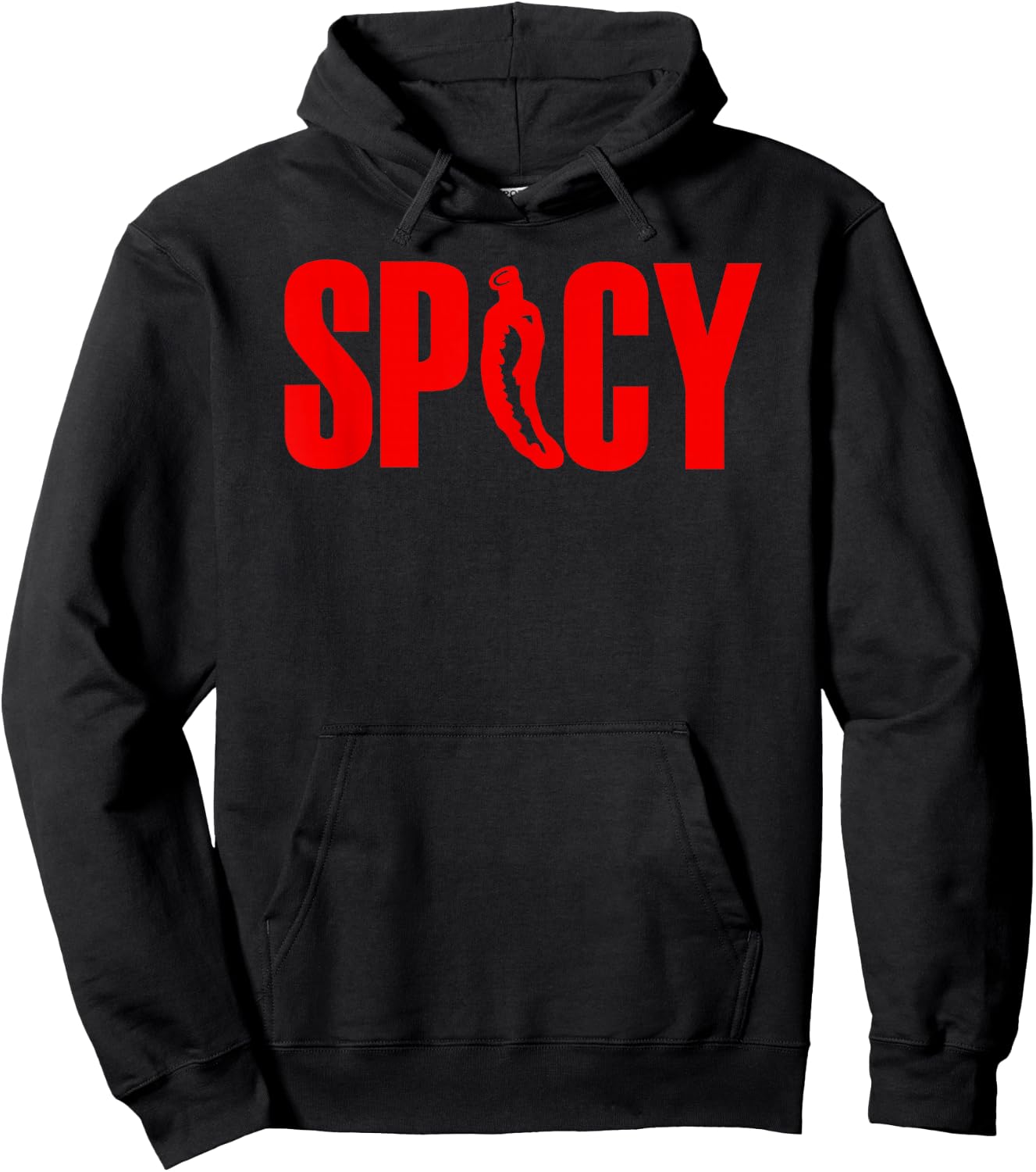 Spicy Chilli Pepper Novelty Flaming Hot Spicy Pepper Hoodie - Hoodie | Black