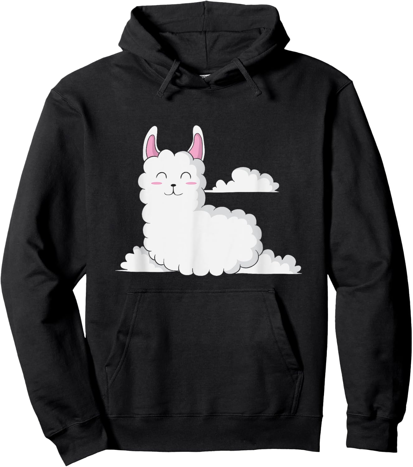 Llama on Clouds Hoodie - Hoodie | Black
