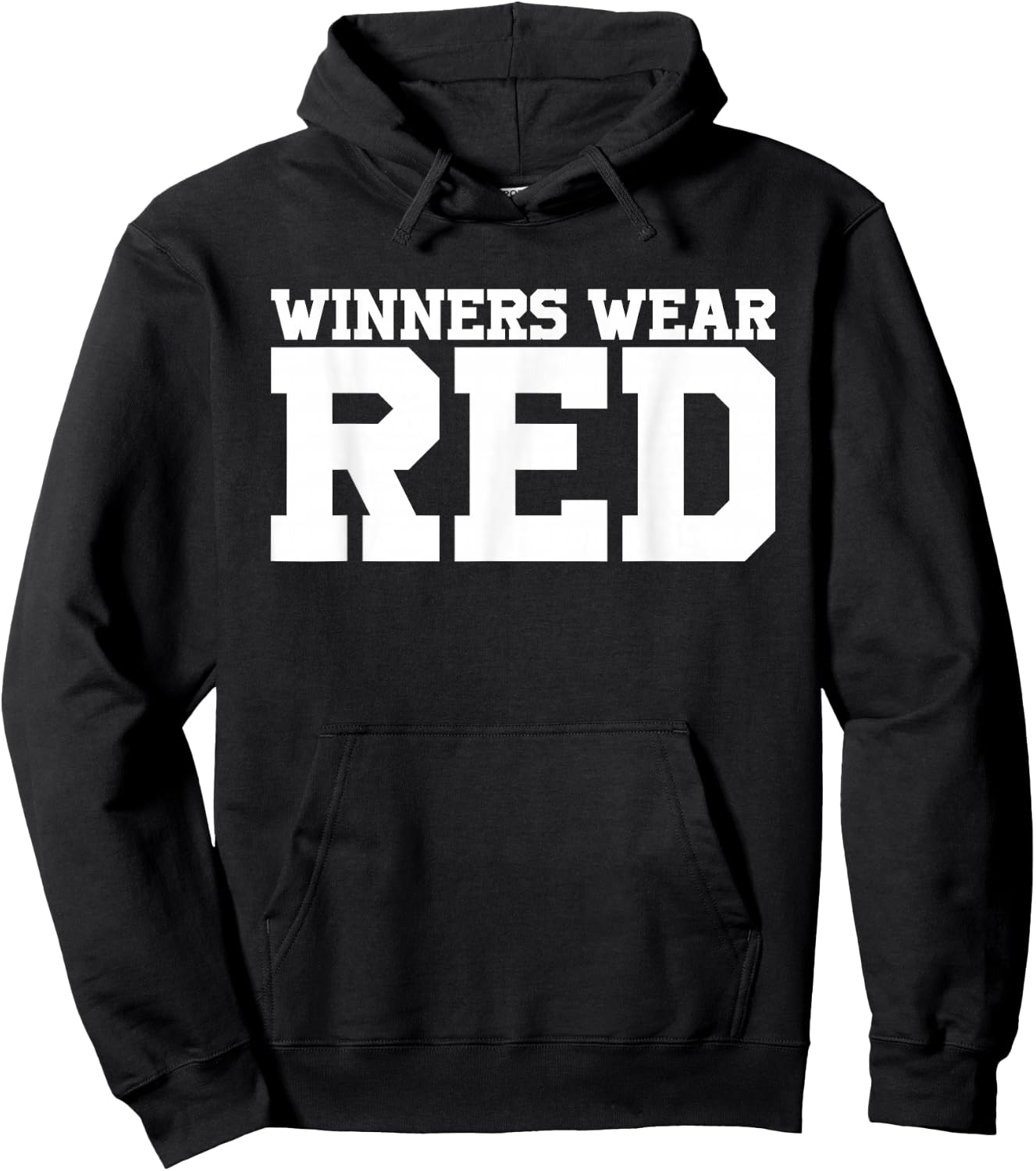 Winners Wear Red Team Spirit Game Competition Color Sports Hoodie - Hoodie | Black