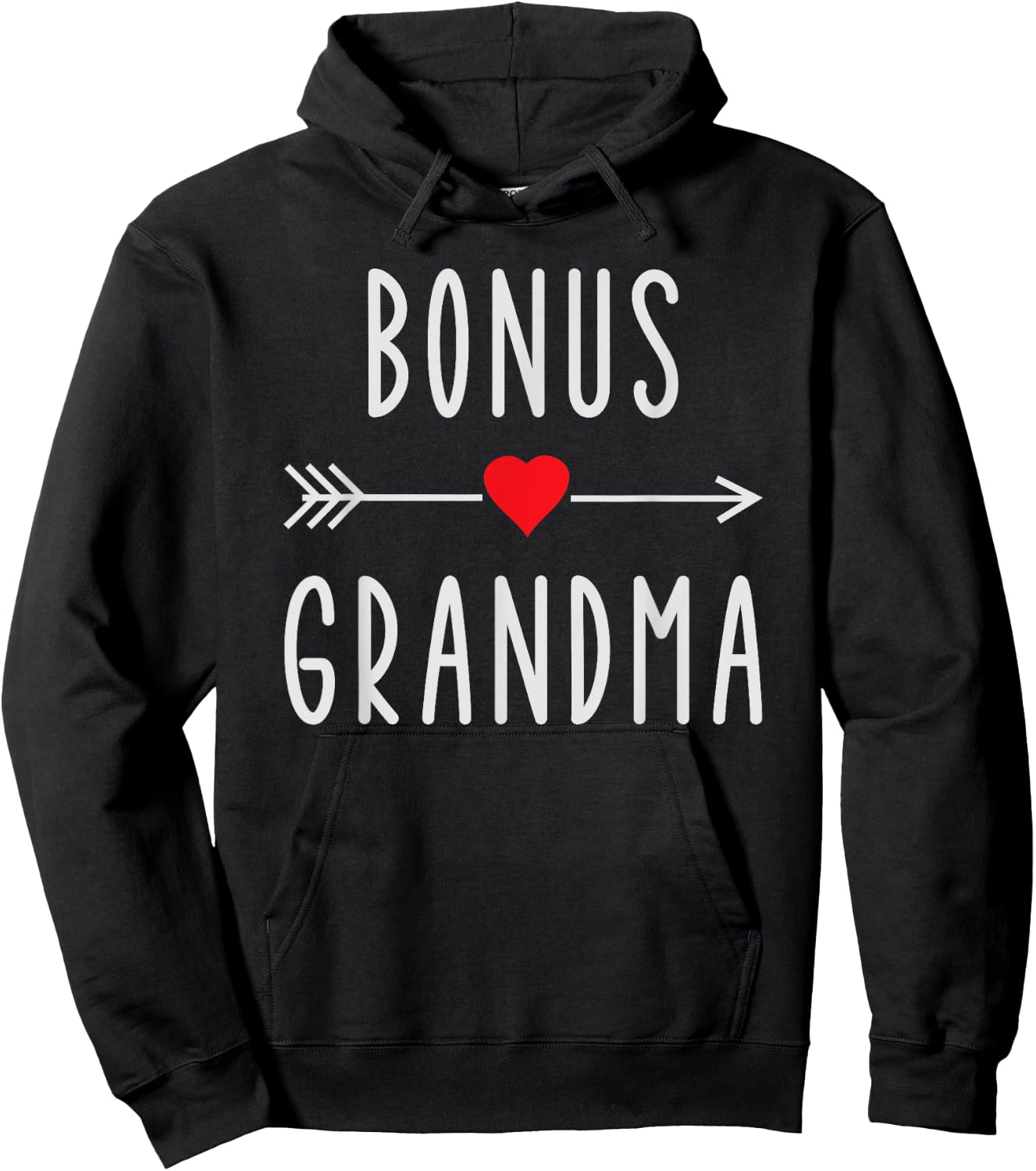 Bonus Grandma Funny Stepgrandma Gift Mother's Day Hoodie - Hoodie | Black