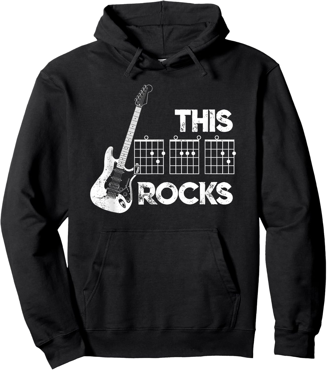 This DAD Rocks Guitar Chords - Guitarist Fathers Day Hoodie - Hoodie | Black