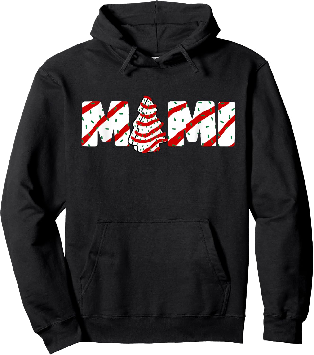 Christmas Tree Cake Matching Family Party Pajama Mimi Hoodie - Hoodie | Black