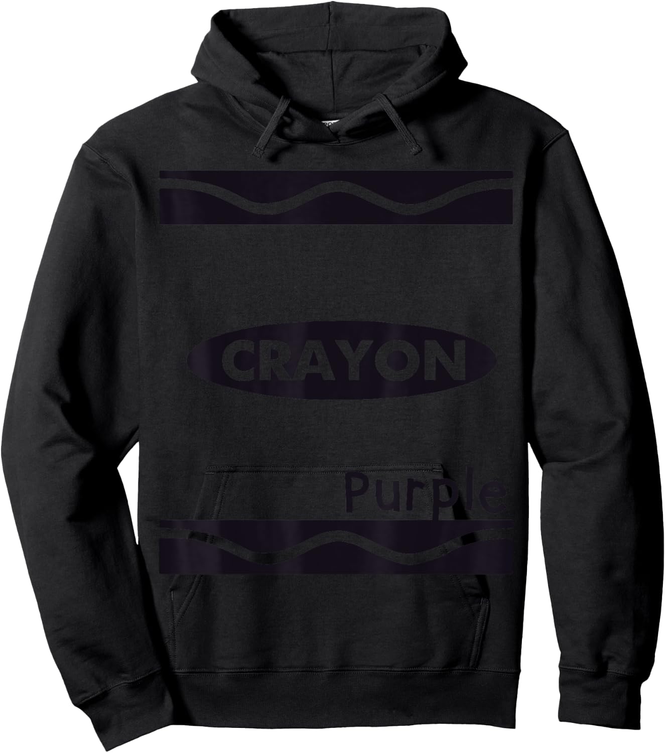 Purple-Crayon Graphic Halloween Costume Group Team Matching Hoodie - Hoodie | Black