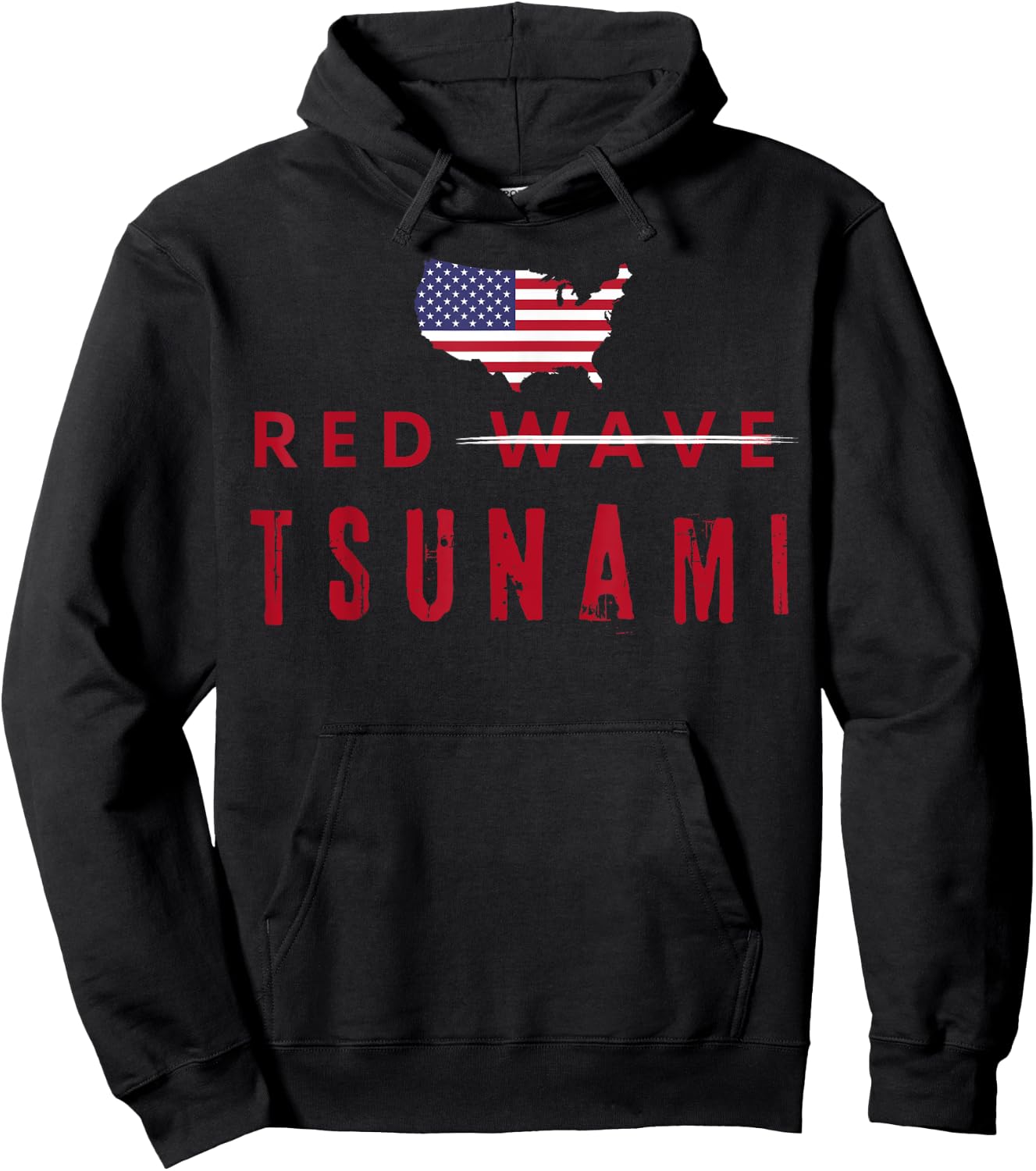 Red Wave Midterms Election Republican Vote Political Tsunami Hoodie - Hoodie | Black