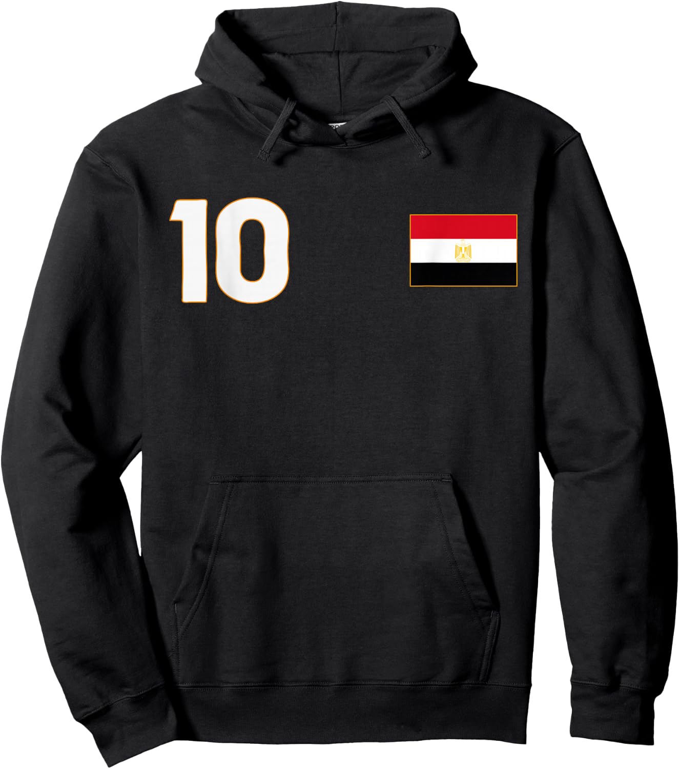 Egypt Flag Number 10 Shield Emblem National Pride Hoodie - Hoodie | Black