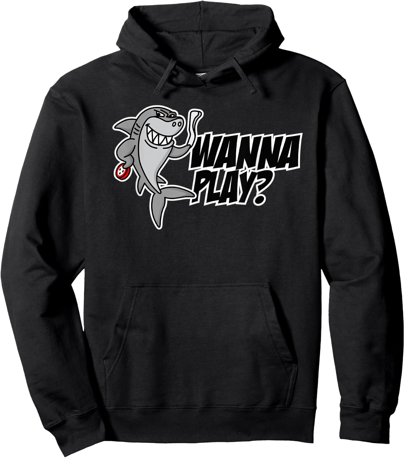 Wanna play Octopush shark funny underwater hockey player Hoodie - Hoodie | Black