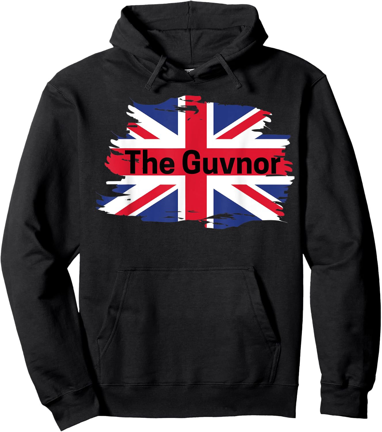 The Guvnor - Funny UK Flag Hoodie - Hoodie | Black