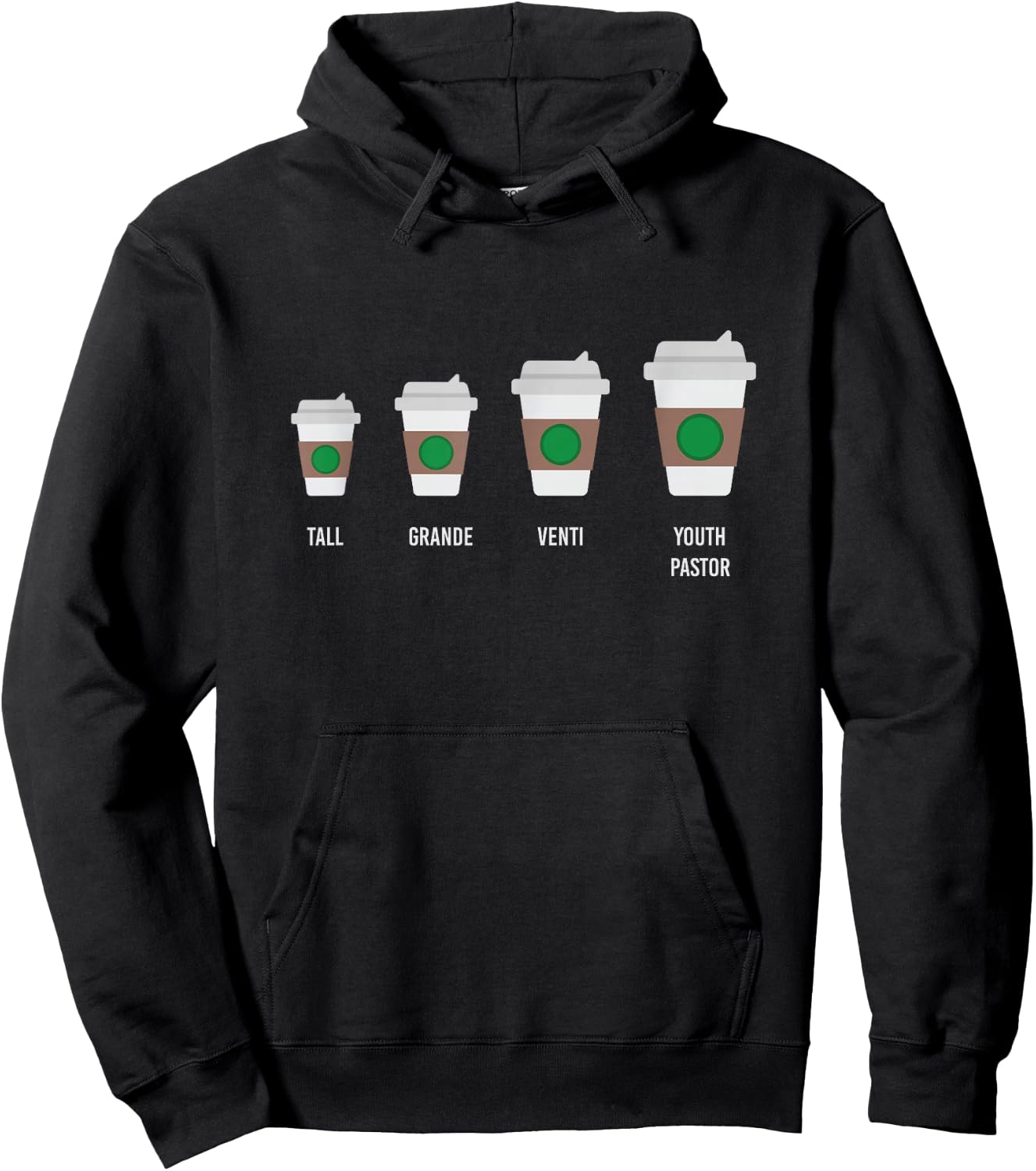 Youth Pastor Funny Coffee Drinking Church Pastor Hoodie - Hoodie | Black