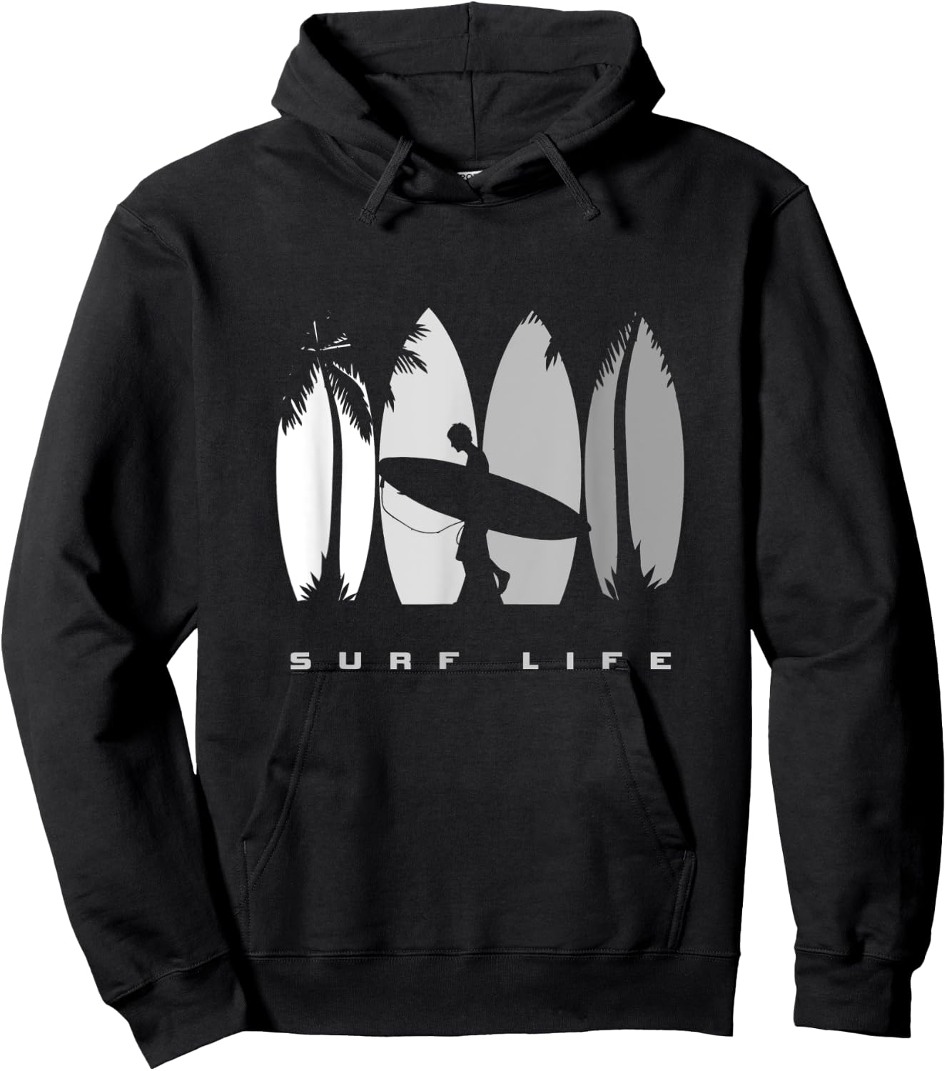 Surfing Surf Apparel - Surfer Surf Hoodie - Hoodie | Black
