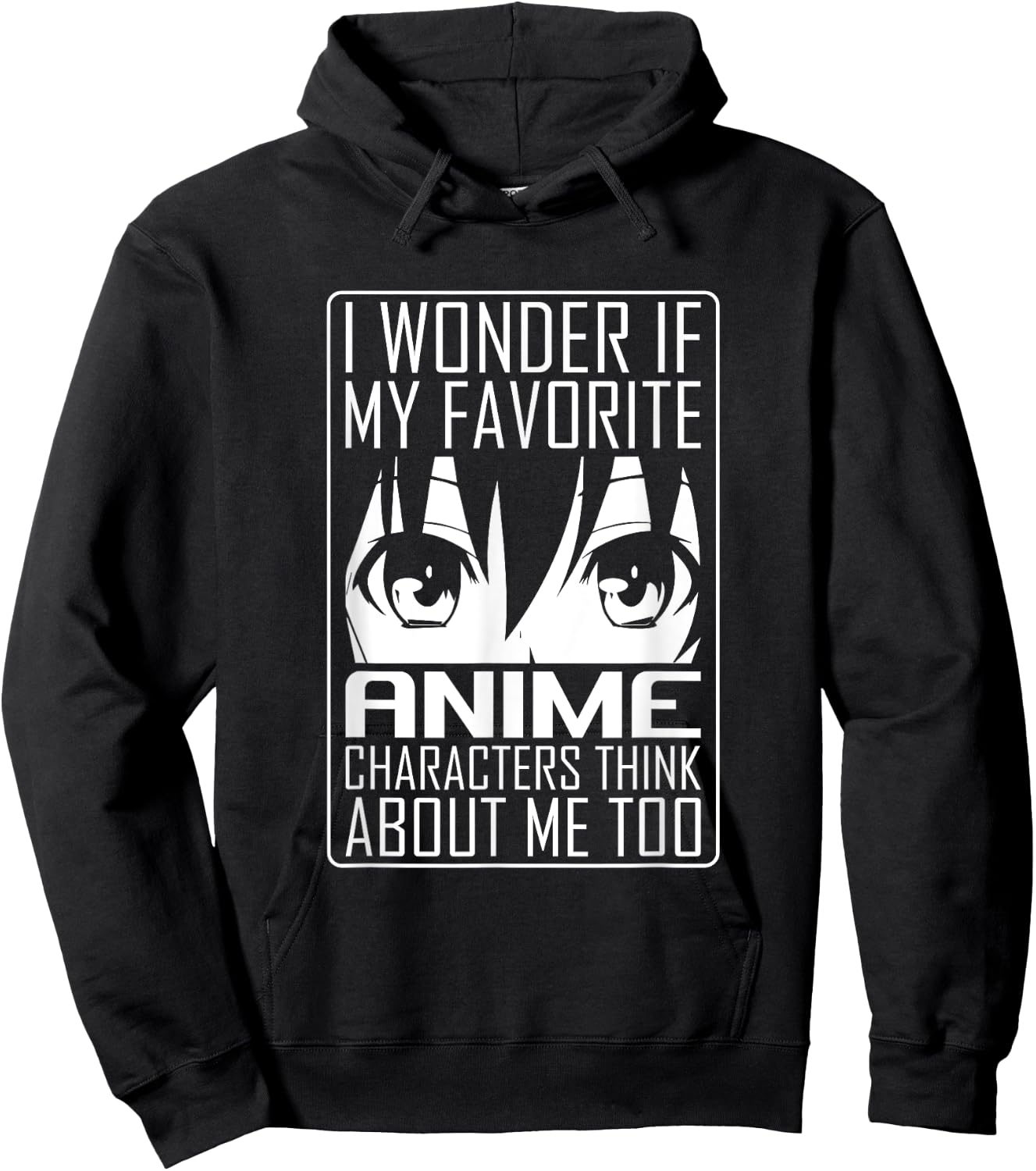 Anime Japanese Manga Kawaii I wonder if Anime Characters Me Hoodie - Hoodie | Black