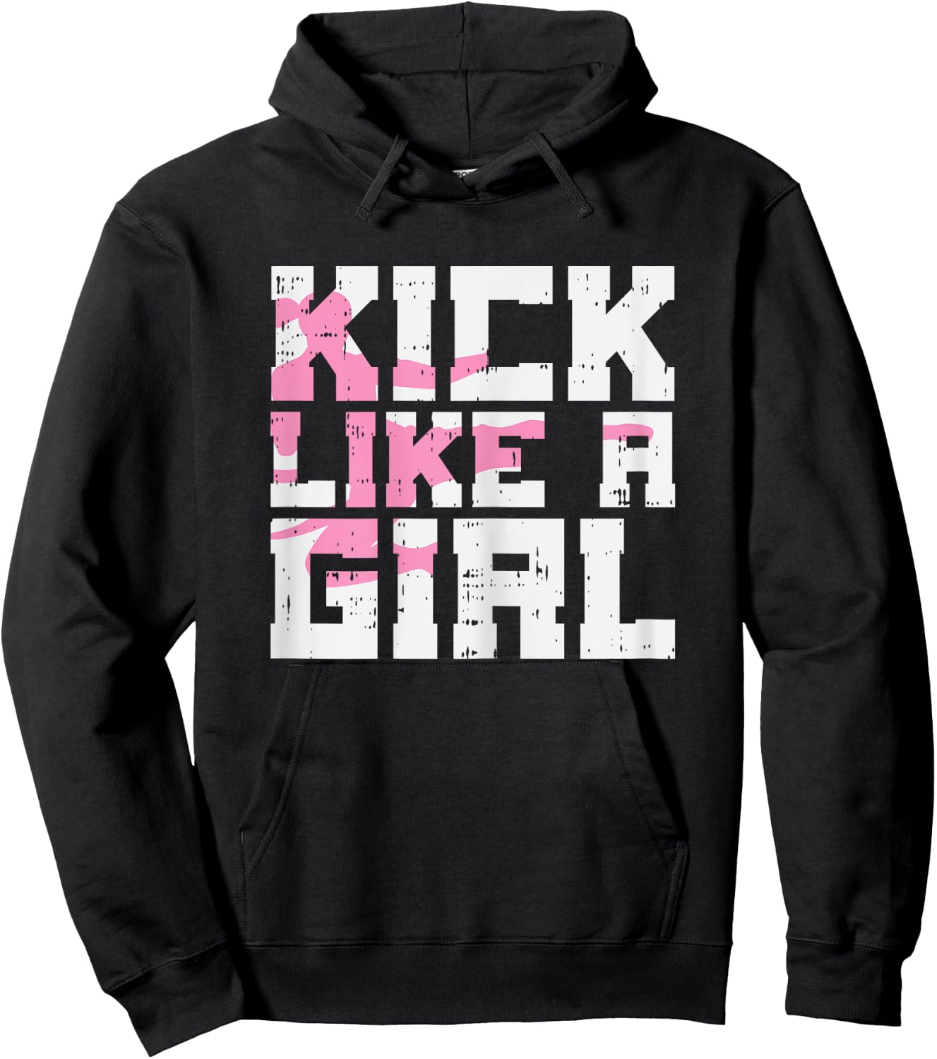 Kick Like Girl Karate Taekwondo Kung Fu Martial Arts Gift Hoodie - Hoodie | Black