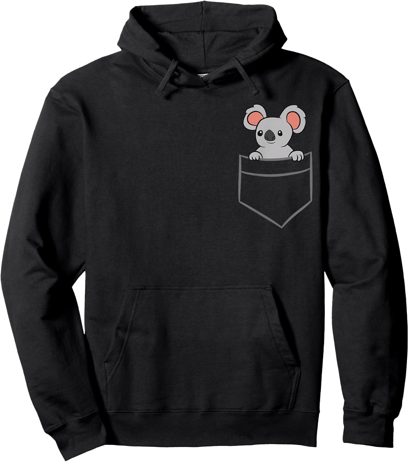 Koala In a Pocket Funny Pocket Koala Hoodie - Hoodie | Black