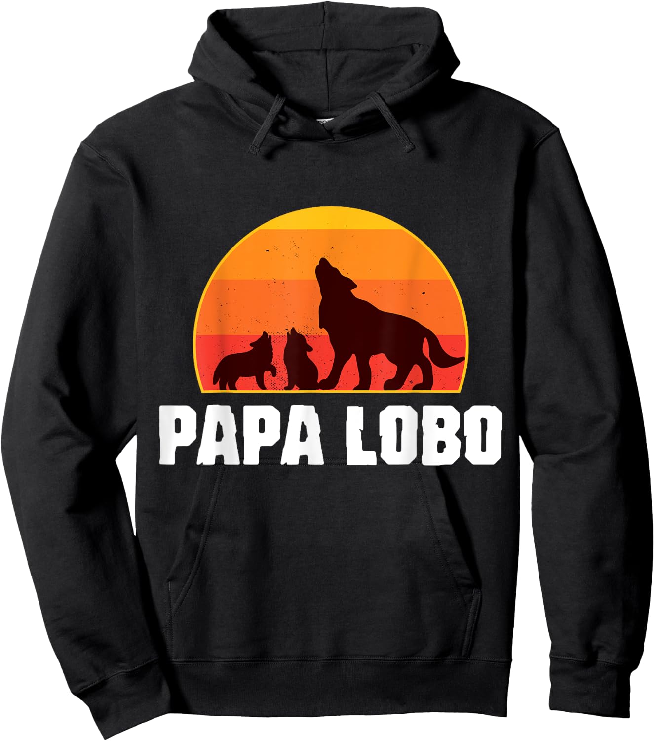 Spanish Wolf Dad - Papa Lobo - Father of Twins Hoodie - Hoodie | Black