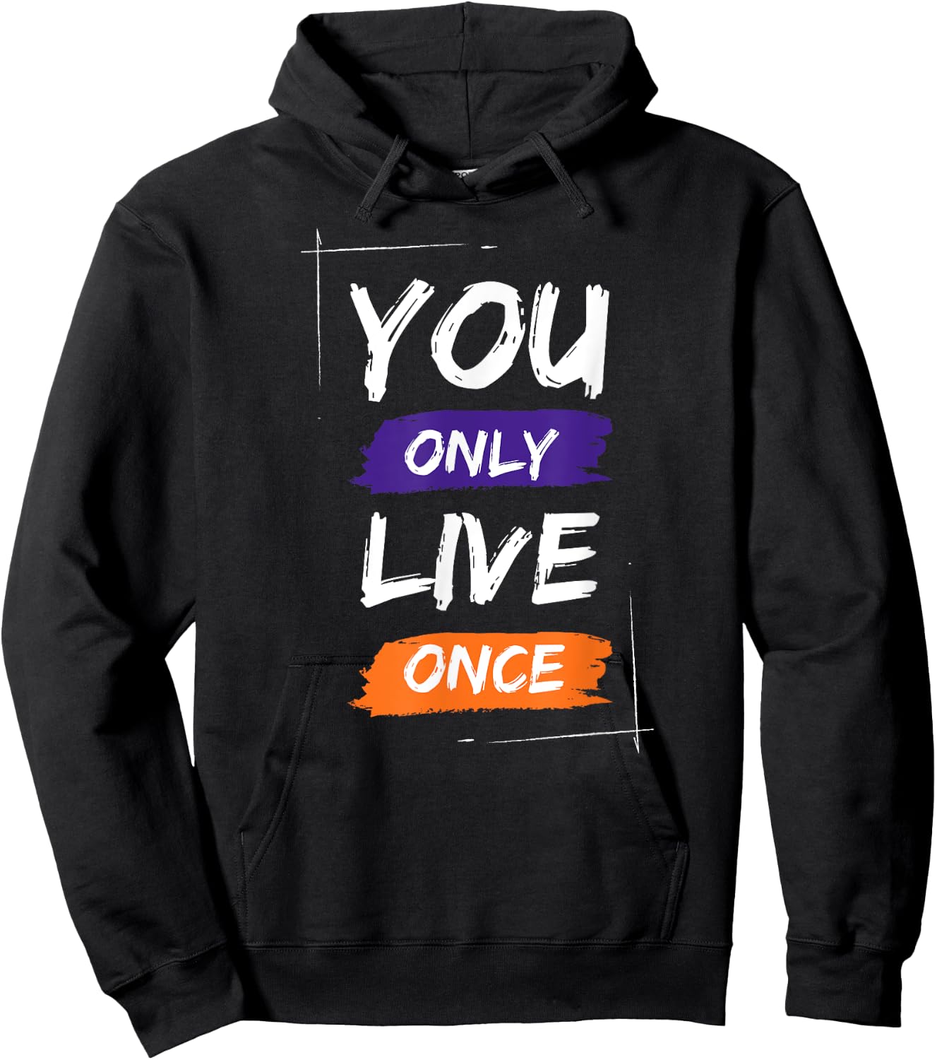 You Only Live Once Cool Retro Sarcastic Graphic Funny Hoodie - Hoodie | Black