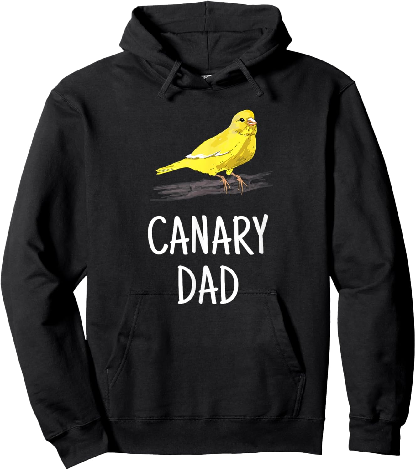 Canary Dad Pet Bird Canary Lover Gift Father Hoodie - Hoodie | Black