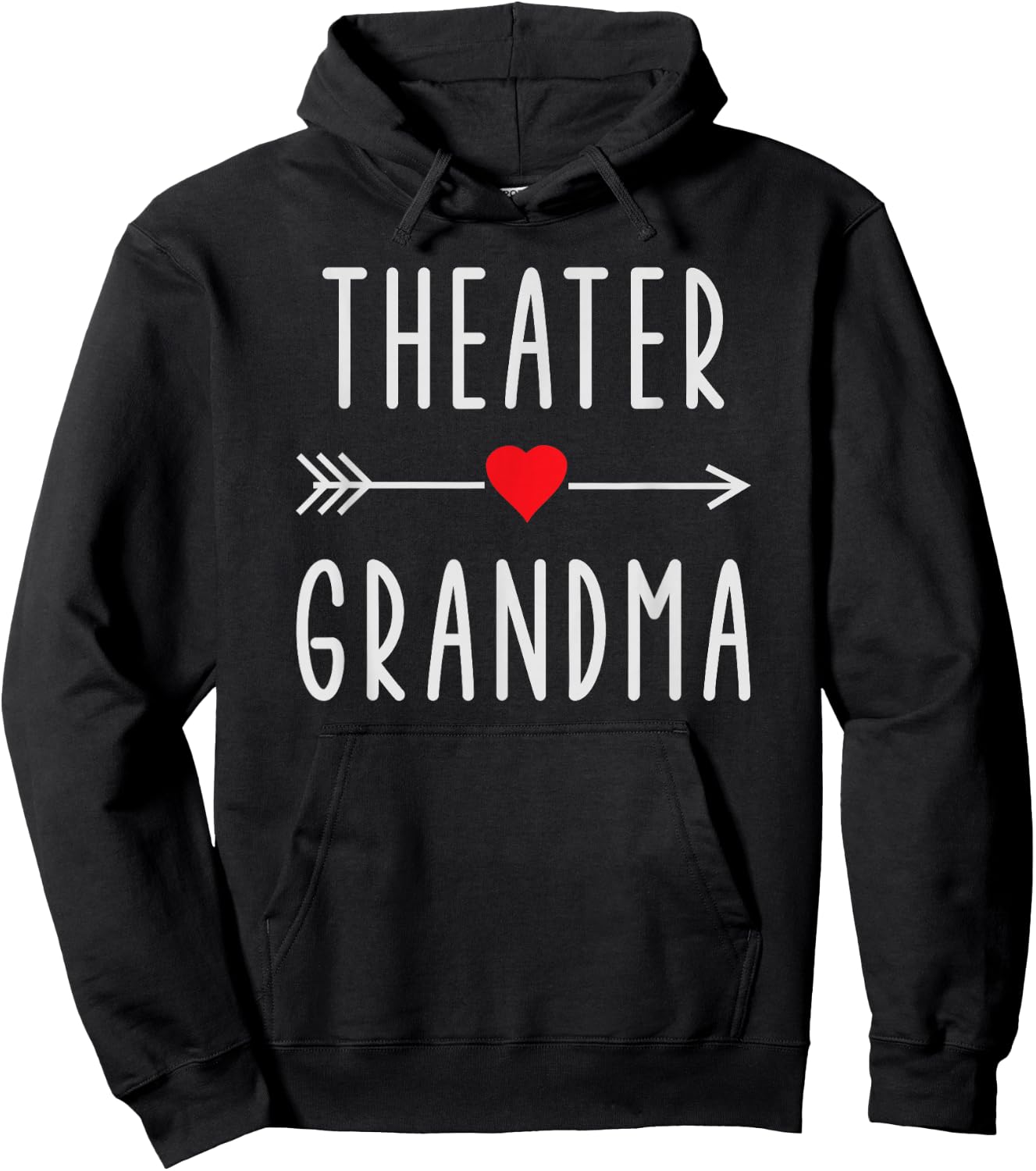 Theater Grandma Women Theatre Lover Gift Funny Grandmother Hoodie - Hoodie | Black