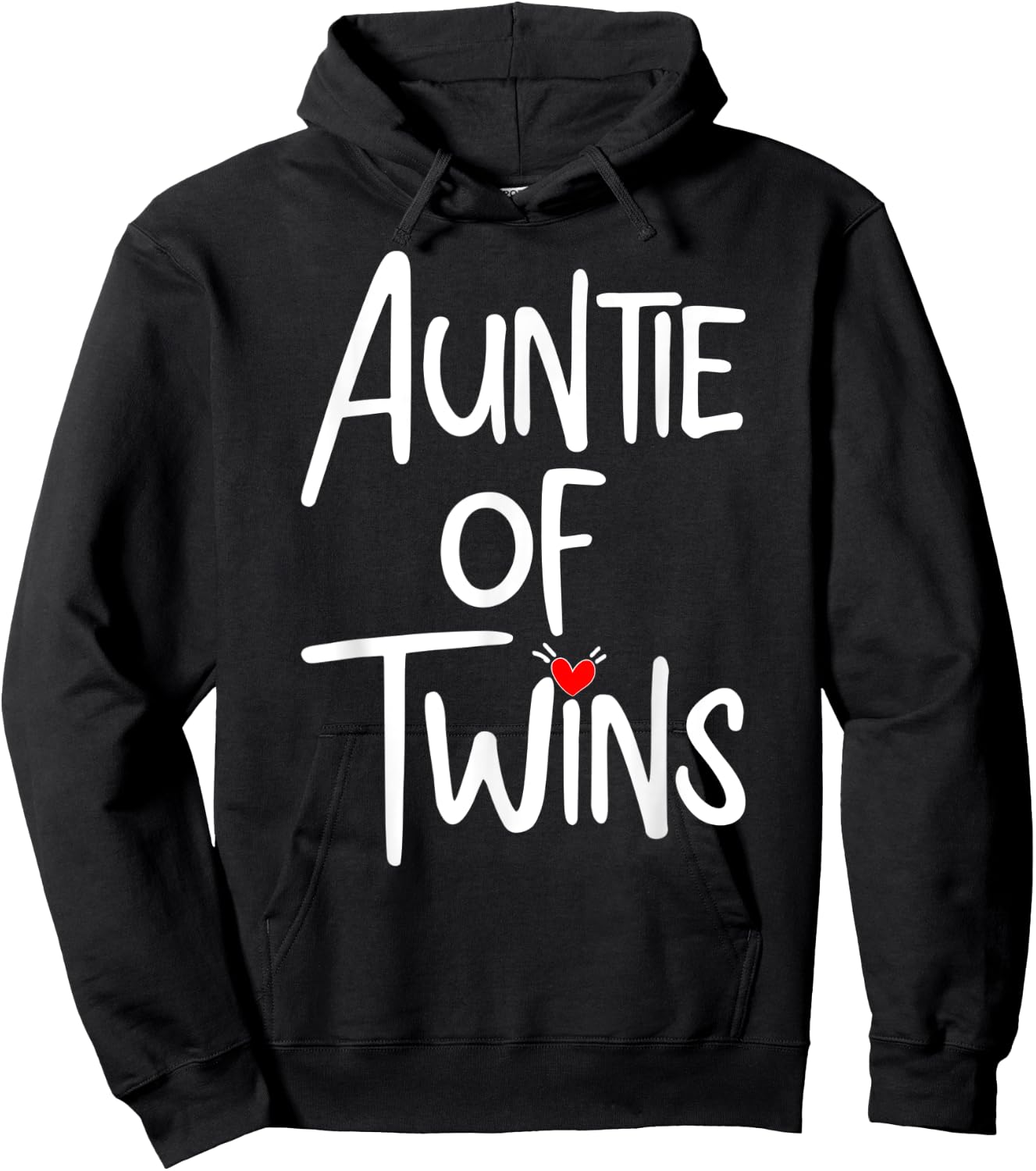 Auntie of Twins Newborn Baby Reveal Twin Girls or Twin Boys Hoodie - Hoodie | Black