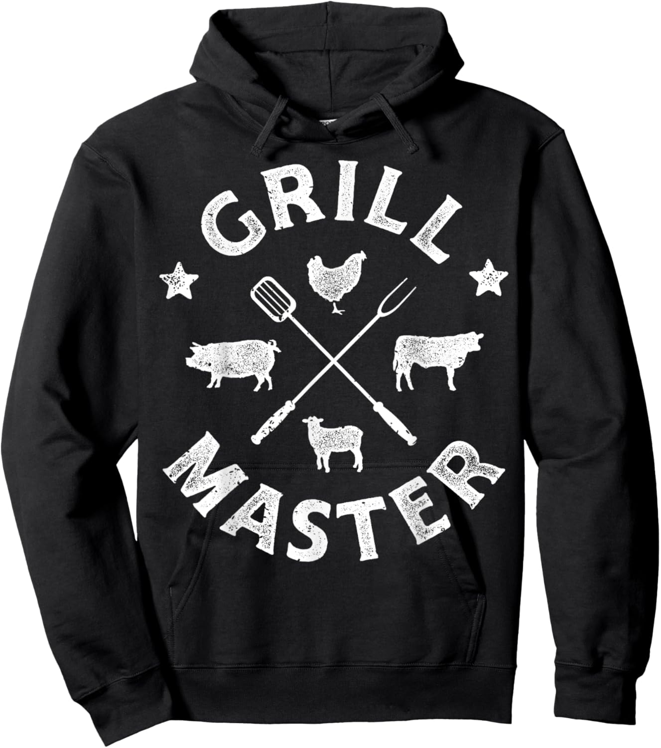 Grill Master Funny Pork BBQ Barbecue Grillmaster Men Women Hoodie - Hoodie | Black