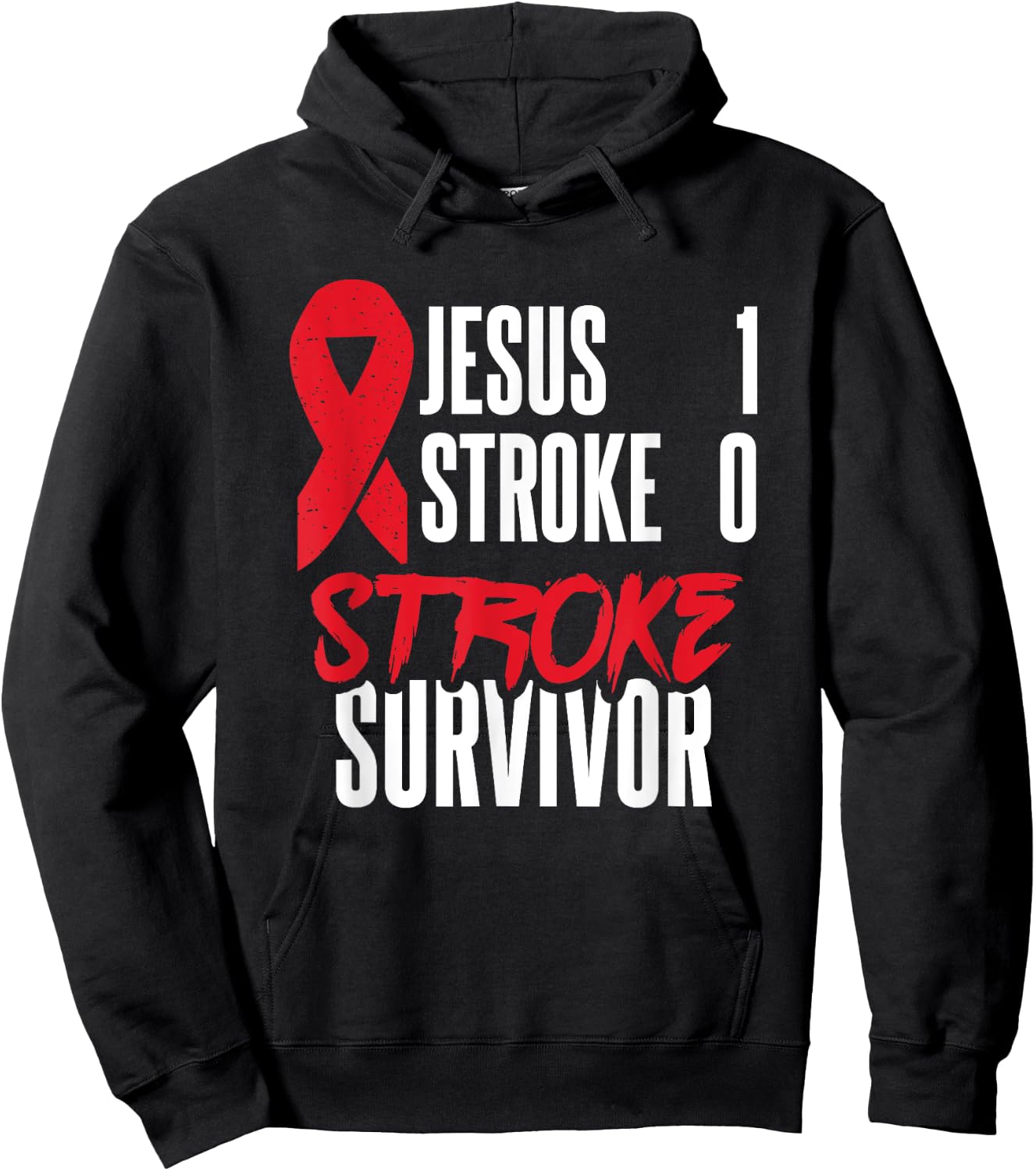Jesus 1 Stroke 0 Stoke Awareness Stroke Survivor Hoodie - Hoodie | Black