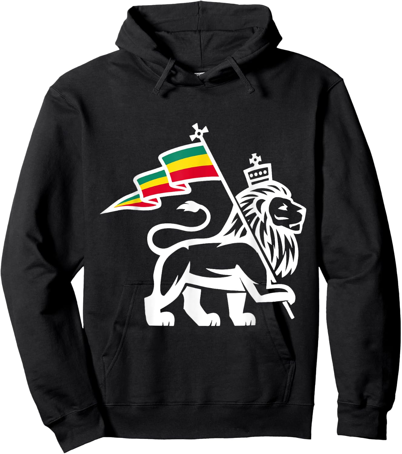 Lion of Judah Judah Rasta Rastafari Reggae Hoodie - Hoodie | Black
